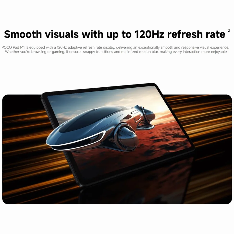 XIAOMI POCO Pad M1 8 GB + 256 GB Tablet Snapdragon 7s Gen 4, ekran 12,1" 2,5K 120 Hz, bateria 12000 mAh + szybkie ładowanie 33 W, podwójne kamery 8MP, niebieski (z ładowarką w zestawie