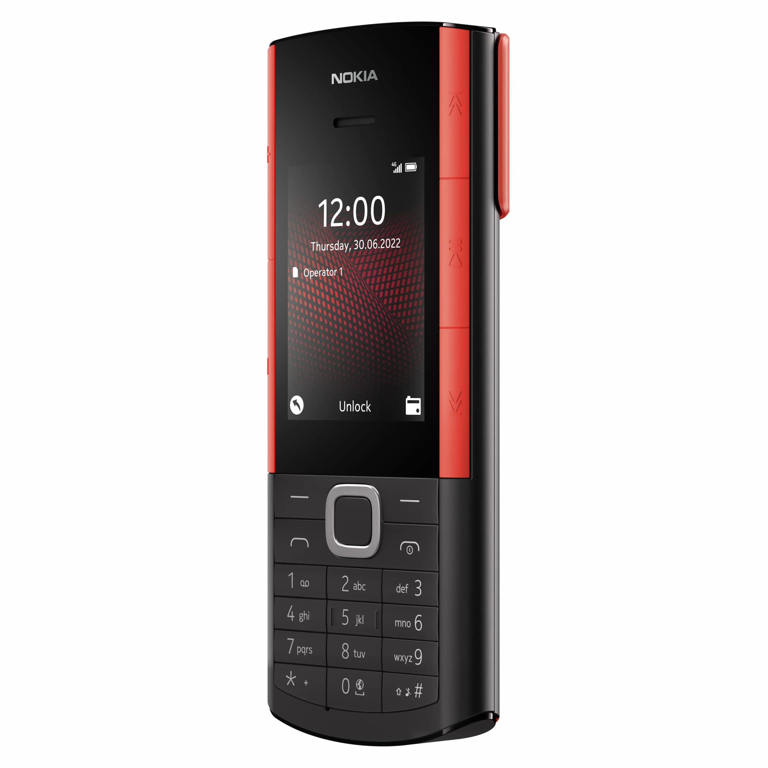 Nokia 5710 Xpress Audio z wbudowanymi bezprzewodowymi słuchawkami dousznymi, odtwarzaczami MP3, radiem FM, przyciskami szybkiego wyboru muzyki, duża bateria – czarna