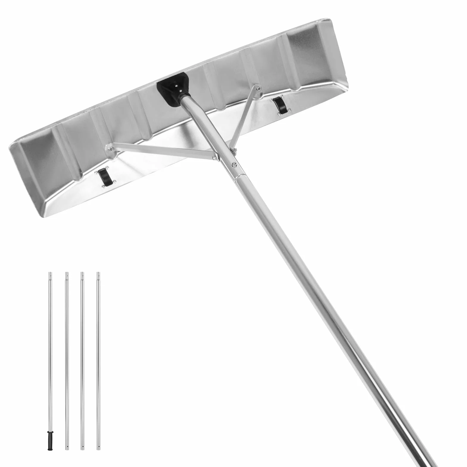 GOPLUS odśnieżarka do dachu z regulacją 148-608 cm, szufla aluminiowa z teleskopowym uchwytem