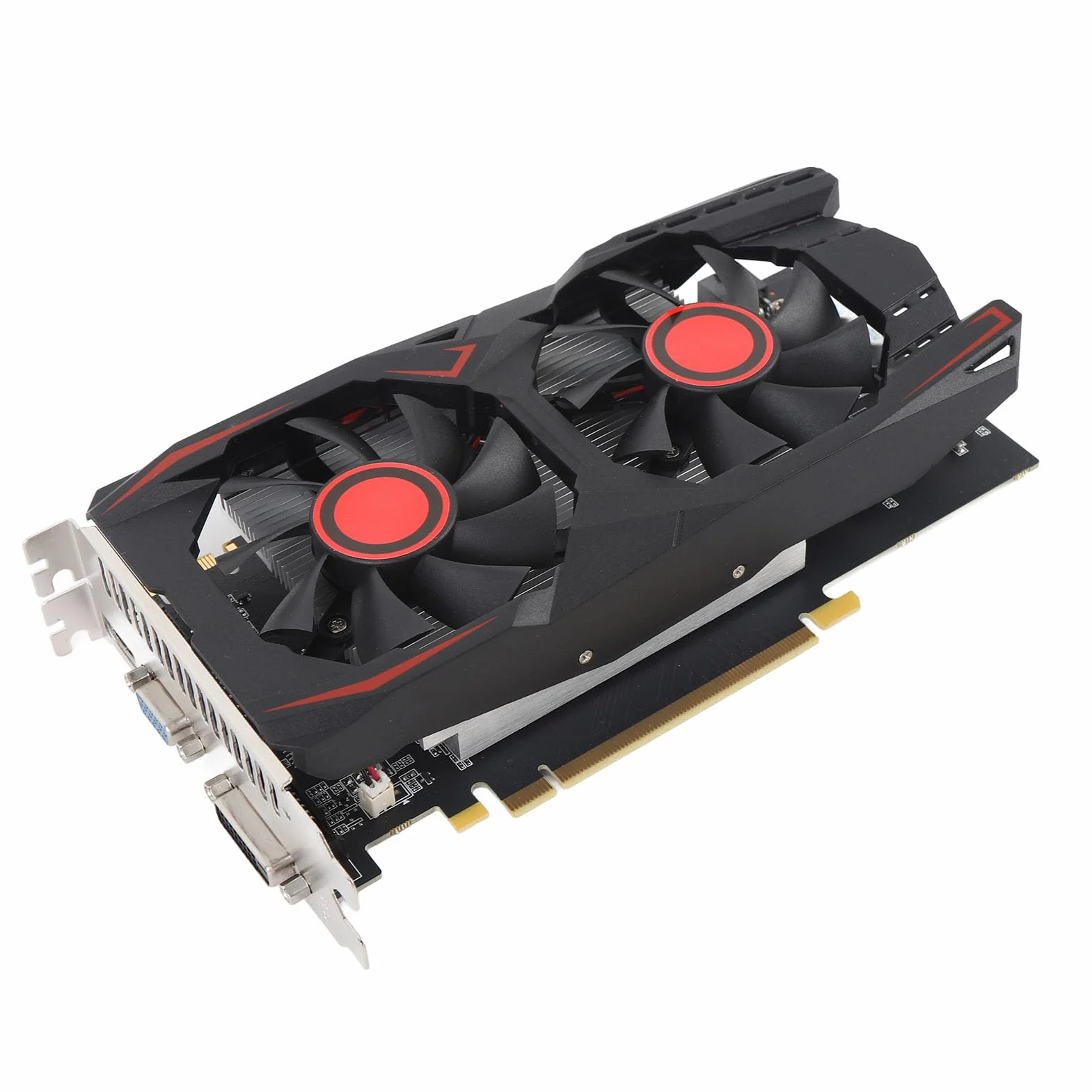 Karta Graficzna 6 GB GDDR5 192-bitowa pamięć, Karta Graficzna PCI Express 2.0, Wydajne, Ciche Chłodzenie z Dwoma Wentylatorami do Pracy na Komputerze do Gier, Edycja Wideo, Obsługuje 10 11 7
