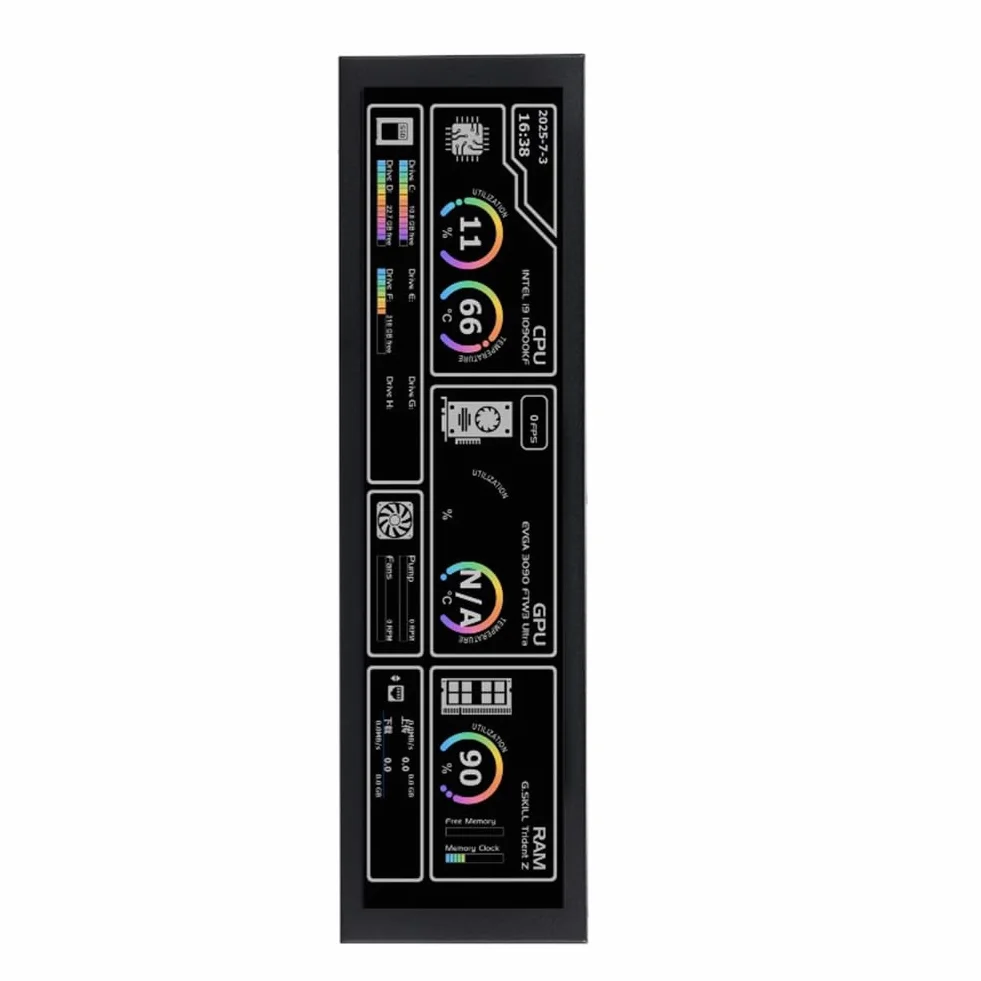 CPU GPU RAM monitor komputerowy 9,2 IPS USB dodatkowy ekran Turing Smart Screen do monitorowania i wyświetlania komputera