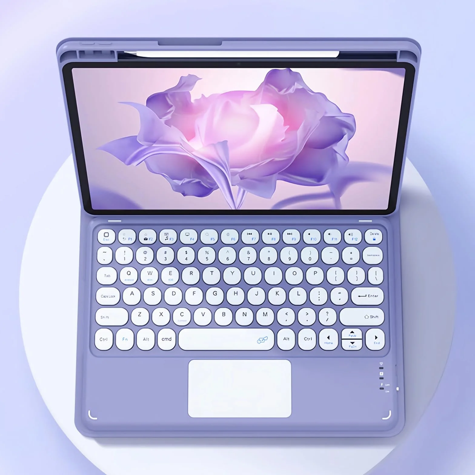 Etui z klawiaturą do Xiaomi Mi Pad 5/5 Pro 11" 2021, Wbudowany Uchwyt Na Ołówek, Magnetyczna Odłączana Bezprzewodowa Podświetlana Klawiatura z Myszą Bluetooth,Blue 1