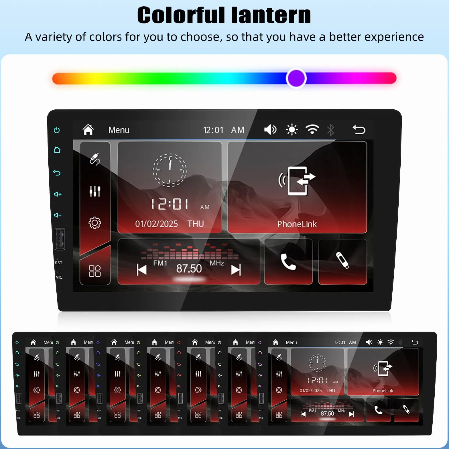 Radio CAMECHO 1-Din, 9 cali, Wireless Carplay Android Auto YouTube Bluetooth z ekranem dotykowym z kamerą cofania, Lusterko Link, FM/AM/RDS, SWC, 2 USB, sterowanie kierownicą