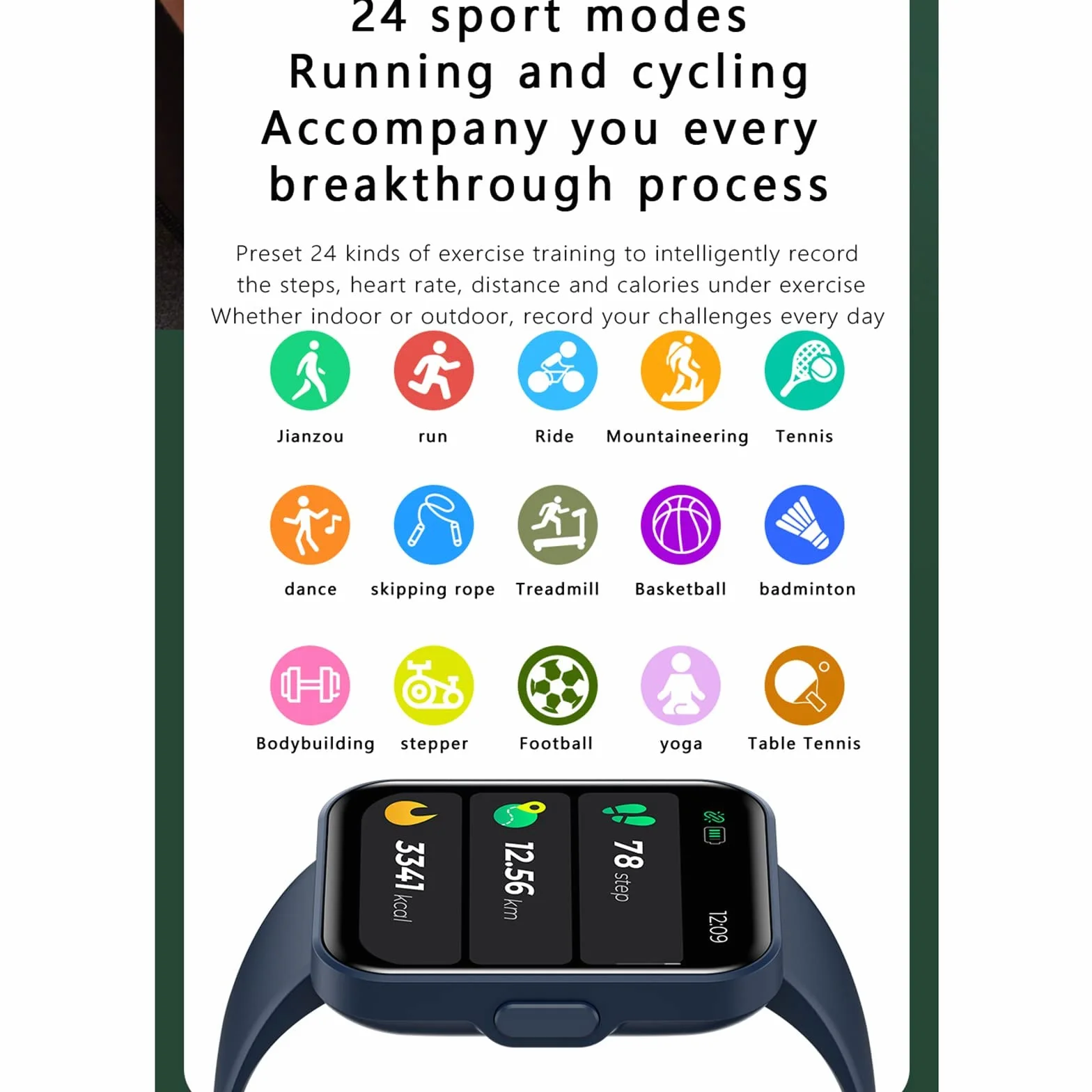 Inteligentny zegarek Fitness Tracker dla kobiet Mężczyźni Smartwatch 1.69 cala z muzyką Bluetooth Połączenie przychodzące IP68 Wodoodporny zegarek sportowy z licznikiem kroków Zegarek fitness dla