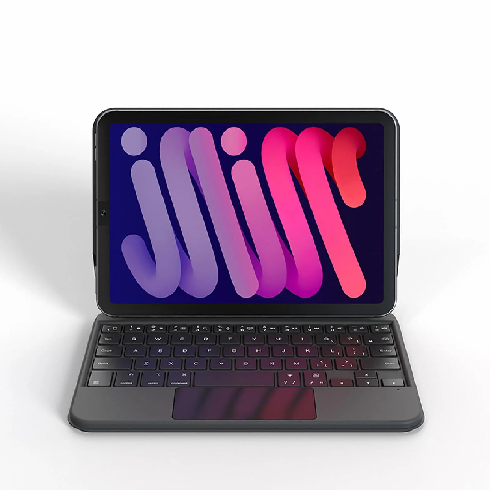 Etui na klawiaturę z Gładzikiem do Tabletu IOS Mini 6 Gen 2021 8,3 Cala, Obrotowe Etui 360° z podświetlaną klawiaturą, Przenośne, Smukłe Etui Multi Touch Ttrackpad do A2567 A2568