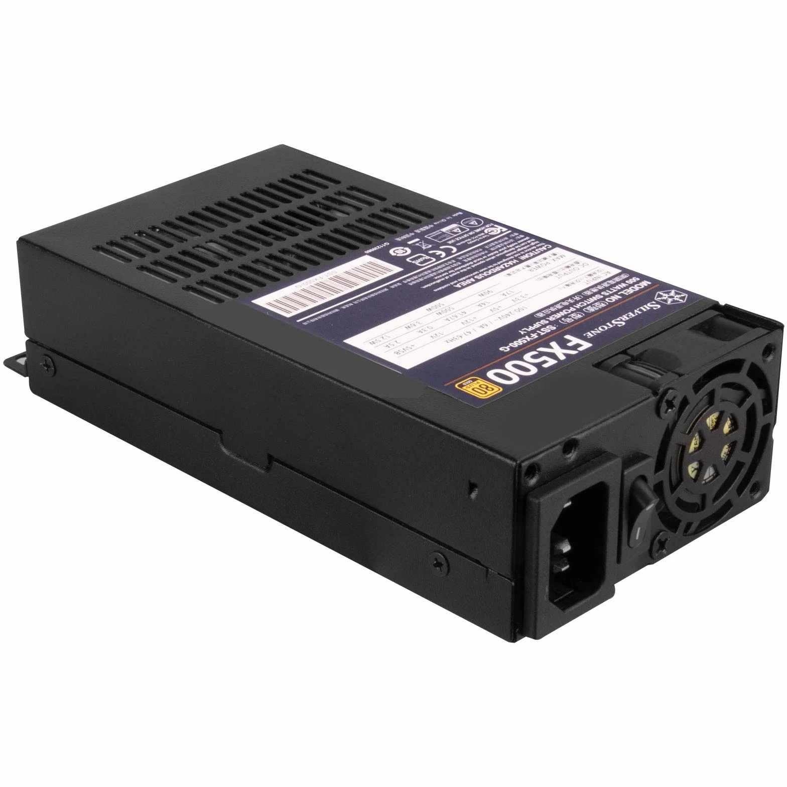 Silverstone SST-FX500-G - seria Flex, 500 W 80 Plus Gold zasilacz do komputera PC o niskiej gęstości z wentylatorem 40 mm