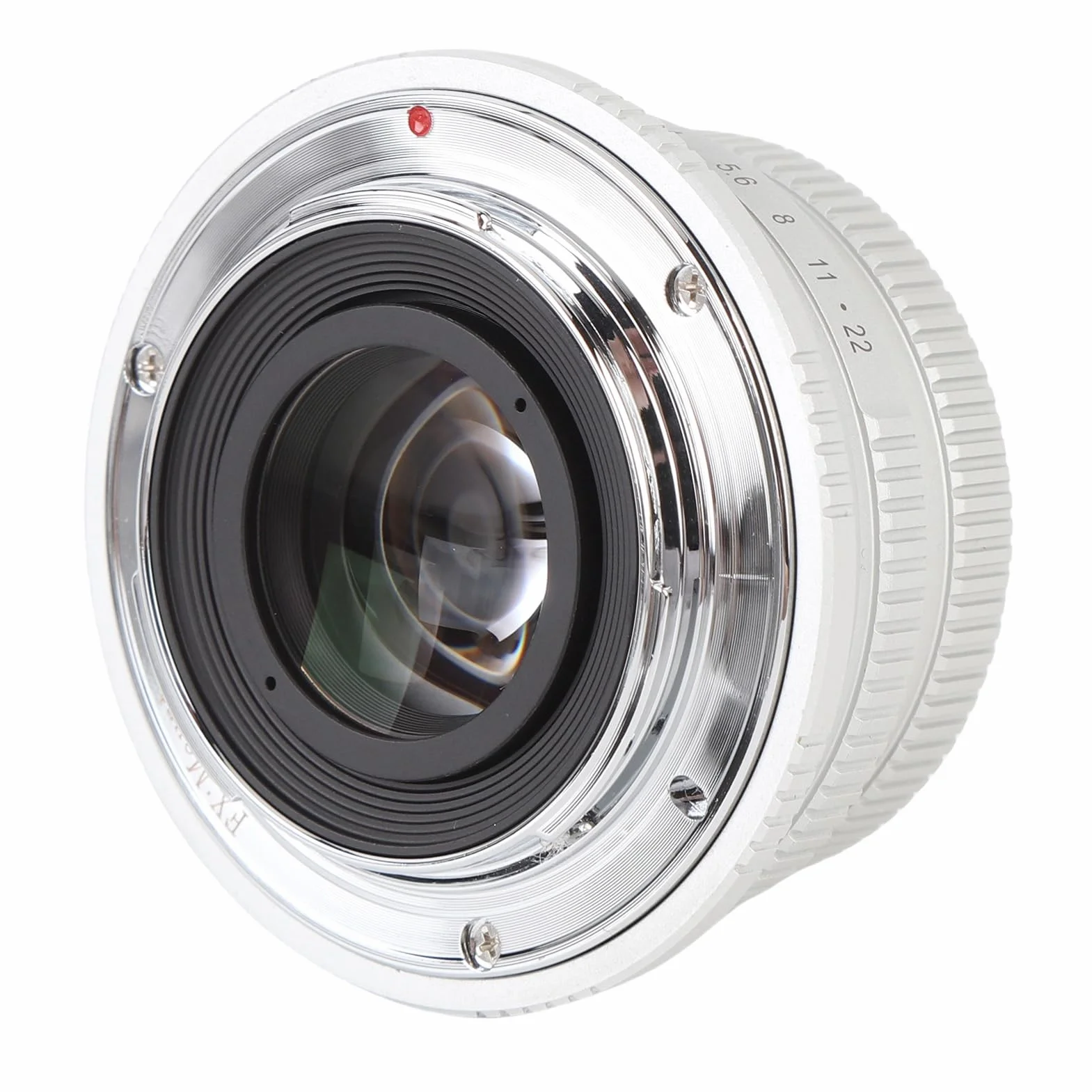 Generic 25mm F1.7 Ręczne Ustawianie Ostrości Stały Efekt Wirowania Obiektywu dla X-E1 X-E2 -A5 -A7 Kreatywny Sprzęt Fotograficzny (SILVER)