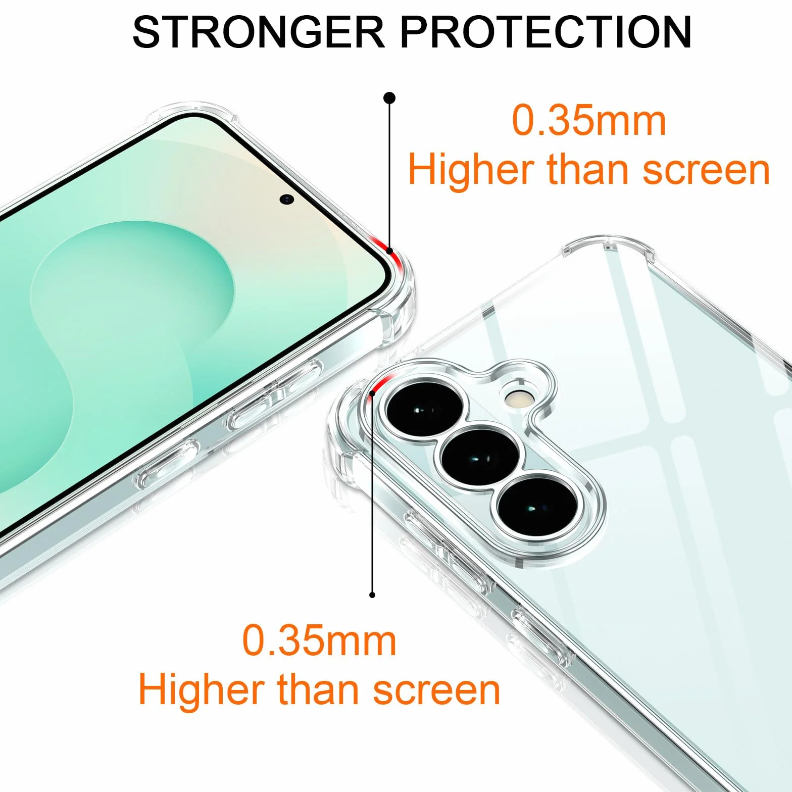 Pnakqil Etui z łańcuszkiem na telefon Samsung Galaxy S26, przezroczyca miękka silikonowa z sznureczkiem, anty-upadek, ochrona przed wstrząsami, kompatybilne z Samsung Galaxy S26 6,3", khaki