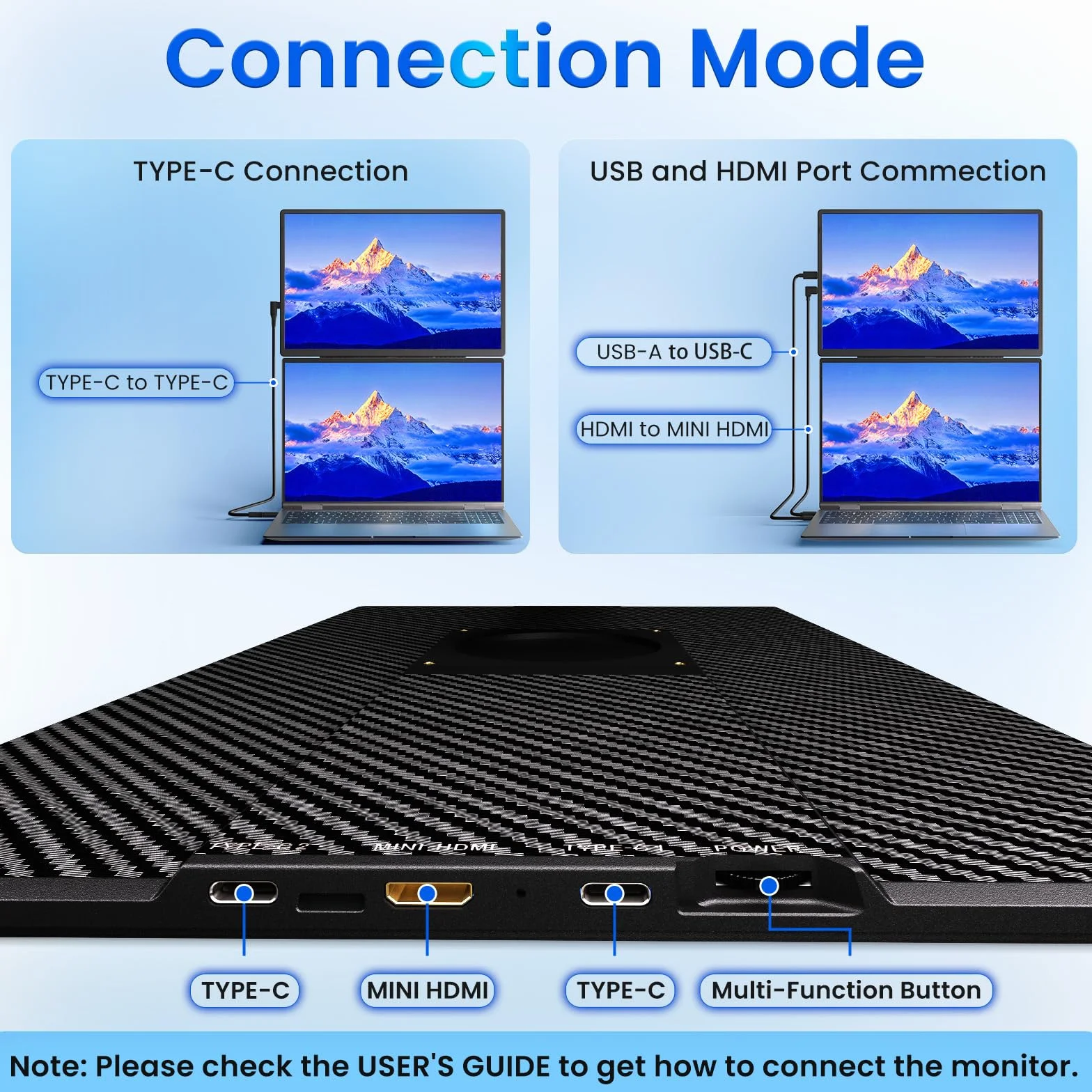 Przenośny monitor do laptopa – przedłużacz ekranu laptopa HDMI USB C podróżny zewnętrzny wyświetlacz ze stojakiem monitor gamingowy do komputera PC MAC przełącznik telefonu komputera Xbox PS4/5