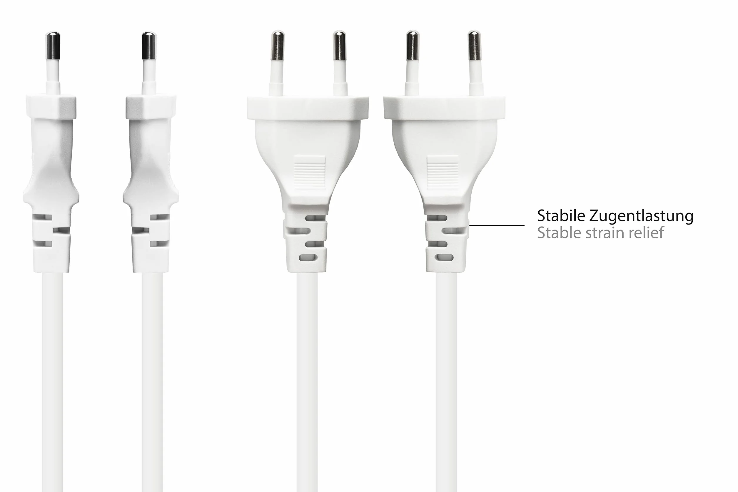 Good Connections EURO przewód zasilający - 7,5 m - wtyczka euro typu C (prosta) do gniazda C7/Euro 8 (prosta) - przewód miedziany - 0,75 mm² - kabel zasilający do telewizora, konsoli, radia,