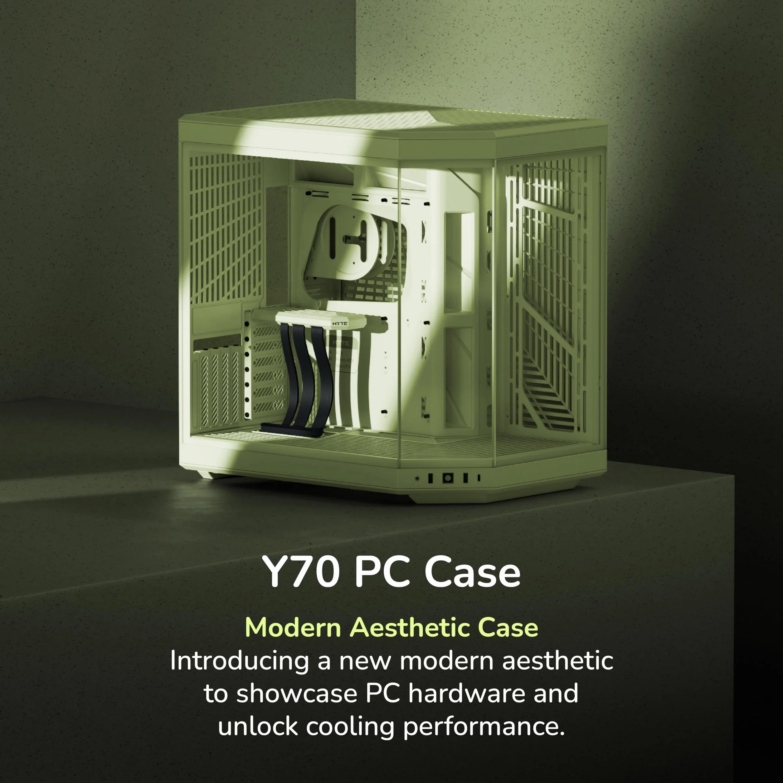 Hyte Y70 Mid-Tower ATX gamingowe etui na komputer stacjonarny - panoramiczne szkło hartowane - podwójna komora - obudowa o wysokim przepływie powietrza - kabel PCIe 4.0 w zestawie - nowa nowoczesna