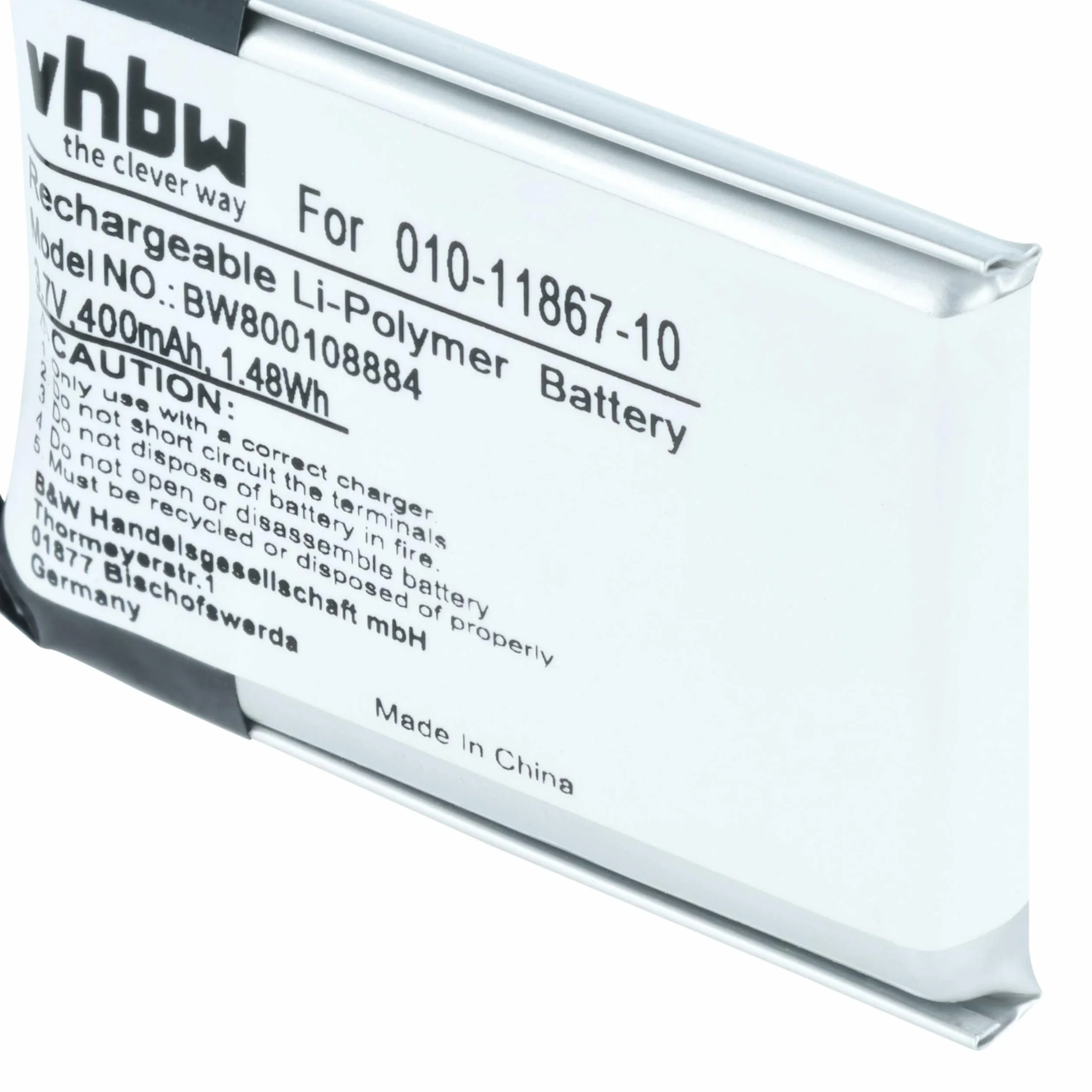 vhbw akumulator litowo-polimerowy 400 mAh (3,7 V) do obroży dla psów, zdalny trener Garmin Barklimiter Deluxe, Delta Sport jak 361-00069-00, 010-11867-10.