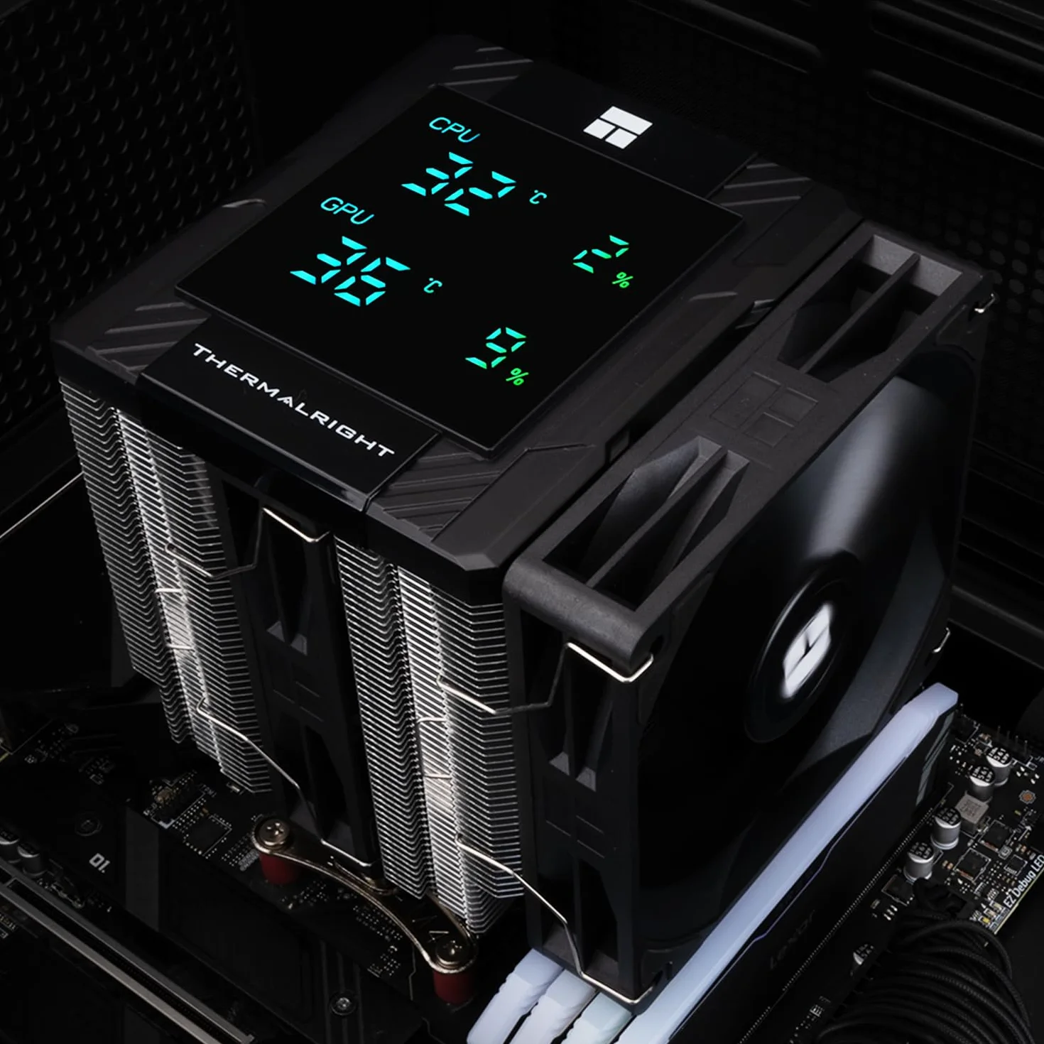 Thermalright Peerless Assassin 120 Digital Black chłodnica powietrza CPU, cyfrowa osłona ekranu, 6 Heatpipes chłodzenie procesora do komputera AM4/AM5, Intel LGA1700/1851/1150/1151/1200, chłodzenie