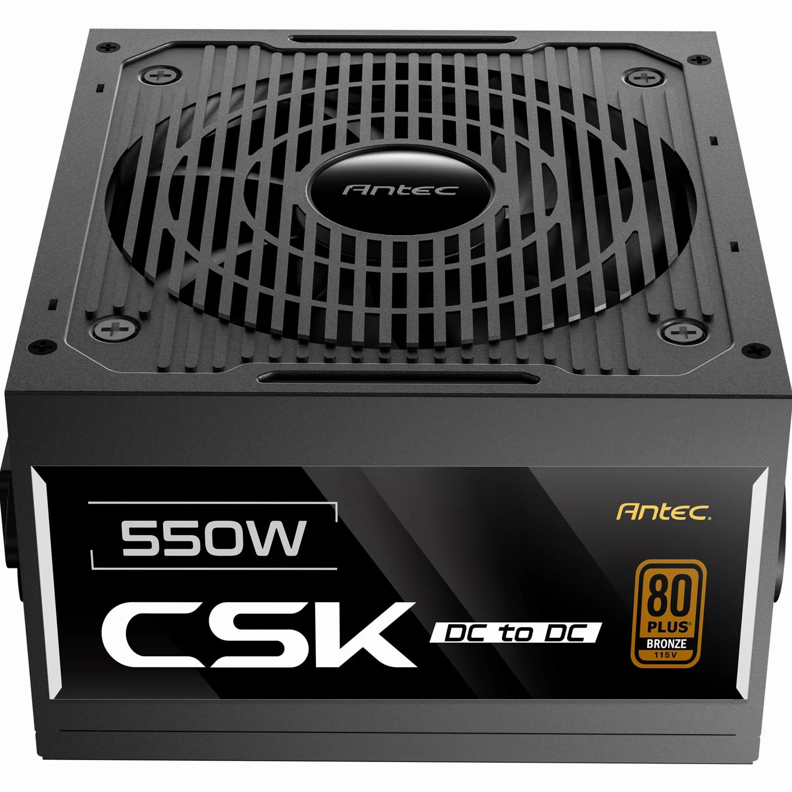 ANTEC CSK550DC 550W PC zasilacz sieciowy – kompatybilny z ATX 2.52, 80 Plus Bronze, cichy wentylator 120 mm, czarny