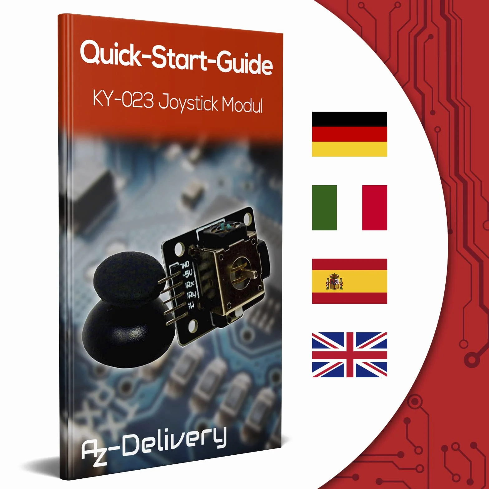 AZDelivery 3 x Joystick Moduł KY-023 kompatybilny z Arduino i Raspberry Pi, w tym E-Book!