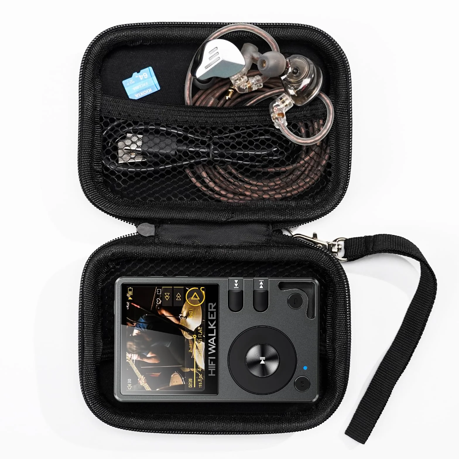 Etui ochronne do odtwarzacza MP3, kompatybilne z HIFI WALKER H2, H2 Touch i G7, przenośne twarde etui EVA na słuchawki, kabel USB i karty pamięci, tylko kieszeń
