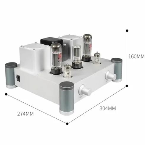 Wzmacniacz lampowy audio, wzmacniacz lampowy stereo HiFi Single Ended, moc audiofilska 10 W*2, obudowa w całości wykonana ze stopu aluminium do głośników i sprzętu audio