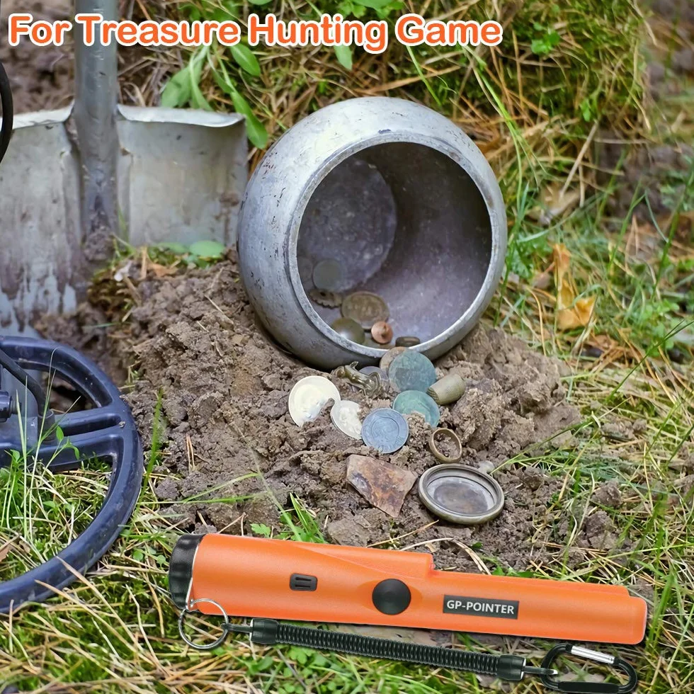 Diealles Shine Pinpointer, wodoszczelny, przenośny wykrywacz metalu z wbudowanym wskaźnikiem LED, wskaźnik skanowania 360°, metalowy poszukiwacz złotych monet, Hunt, biżuteria