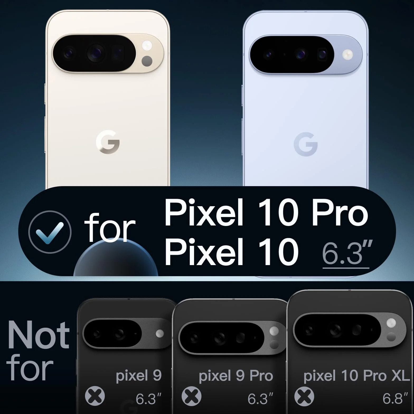 JETech Etui dla Google Pixel 10/10 Pro 2025, Nie Żółknie Odporny na Wstrząsy Pokrowiec Ochronny, Odporne na Zarysowania, Twardy Tył PC (Przezroczyste)