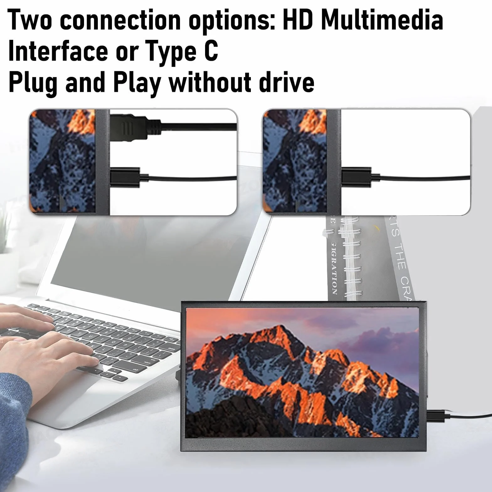Przenośny Monitor, 7-calowy Pojemnościowy Ekran Dotykowy o Rozdzielczości 1024 X 600 i Jasności 400 Cd/m², Współczynnik Kontrastu 700:1, dla Systemu dla Systemu Gry