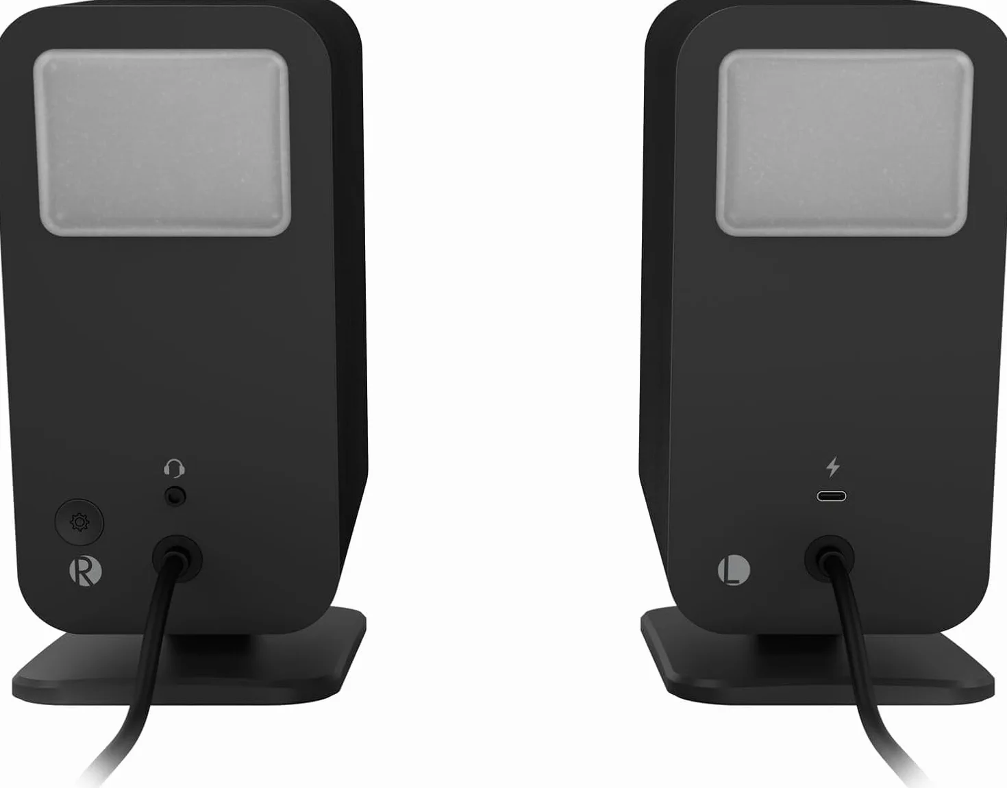 Klipsch ProMedia Lumina 2.1 głośnik biurkowy – legendarny amerykański dźwięk, USB-C, Bluetooth 5.3, indywidualne oświetlenie, kompaktowy subwoofer, czarny | System biurkowy 2.1 z USB-C, AUX, Bluetooth 5.3, subwooferem, App-EQ, trybem nocnym i regulowanym