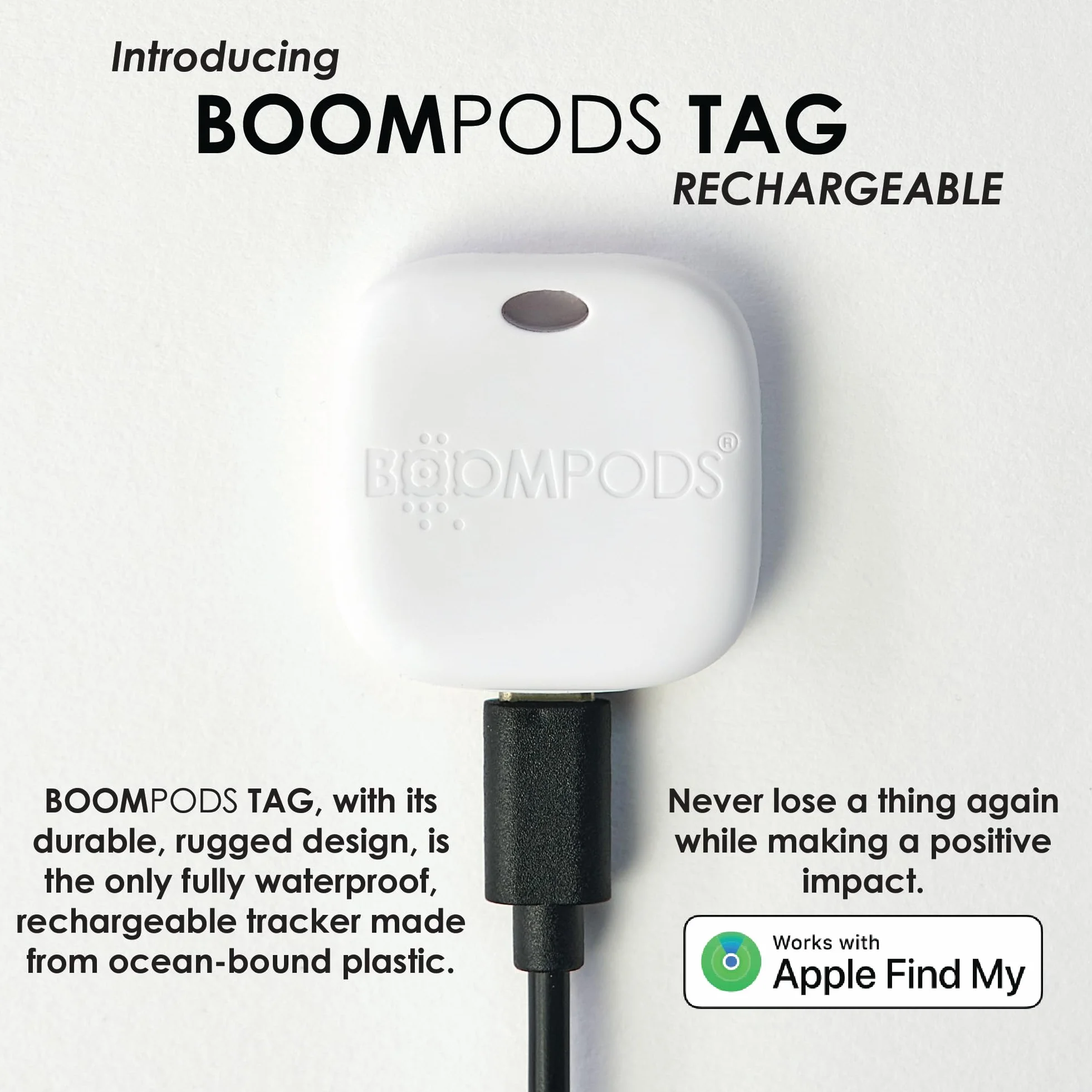 BOOMPODS Boomtag Rechargeable 4er Black Blue White Pink (TAGRE4)