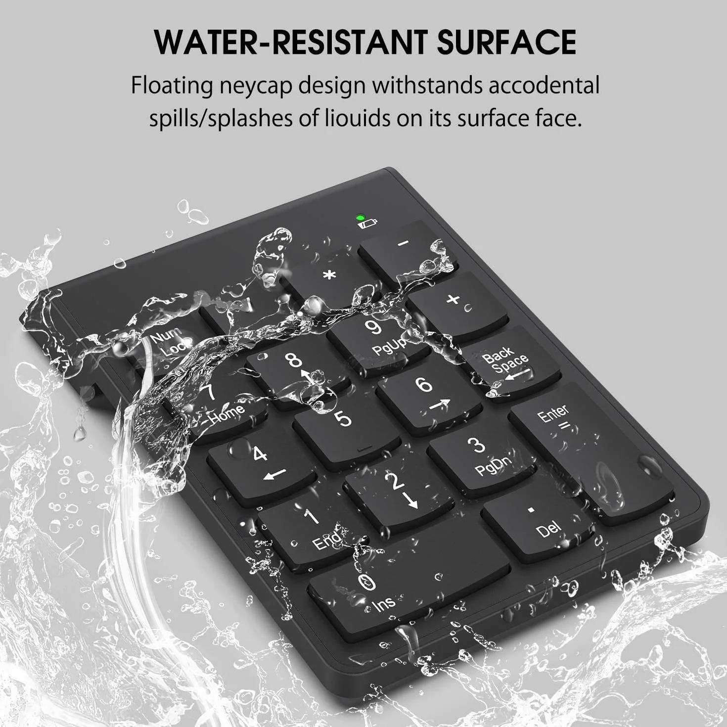 DollaTek Bezprzewodowy keypad z 22 przyciskami, przeno?ny, do laptopa, PC, kompatybilny z Win7/8/NT/ME/2000/XP/Vista Win10/Android/Linux/iOS