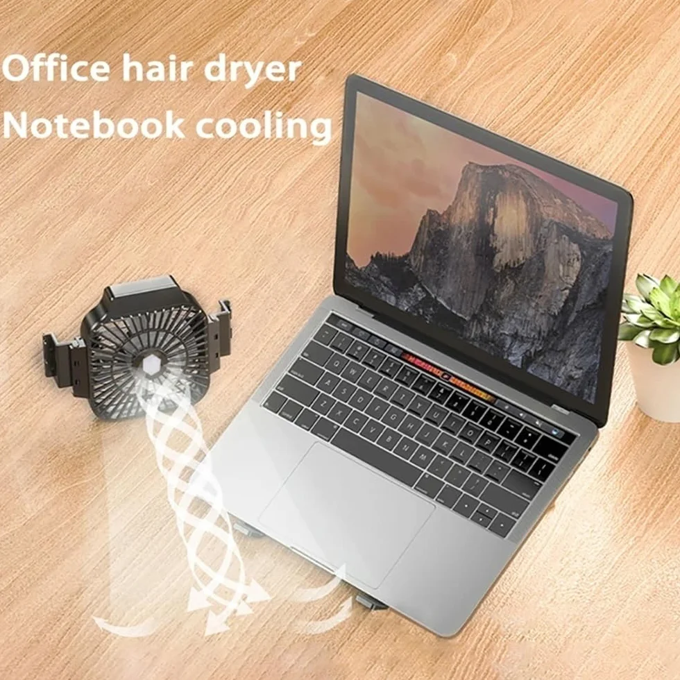 Podstawka pod laptopa, Foldable Laptop Stand for Desk, Aluminum Alloy Laptop Holder Bracket with Cooling Fan(Gray)