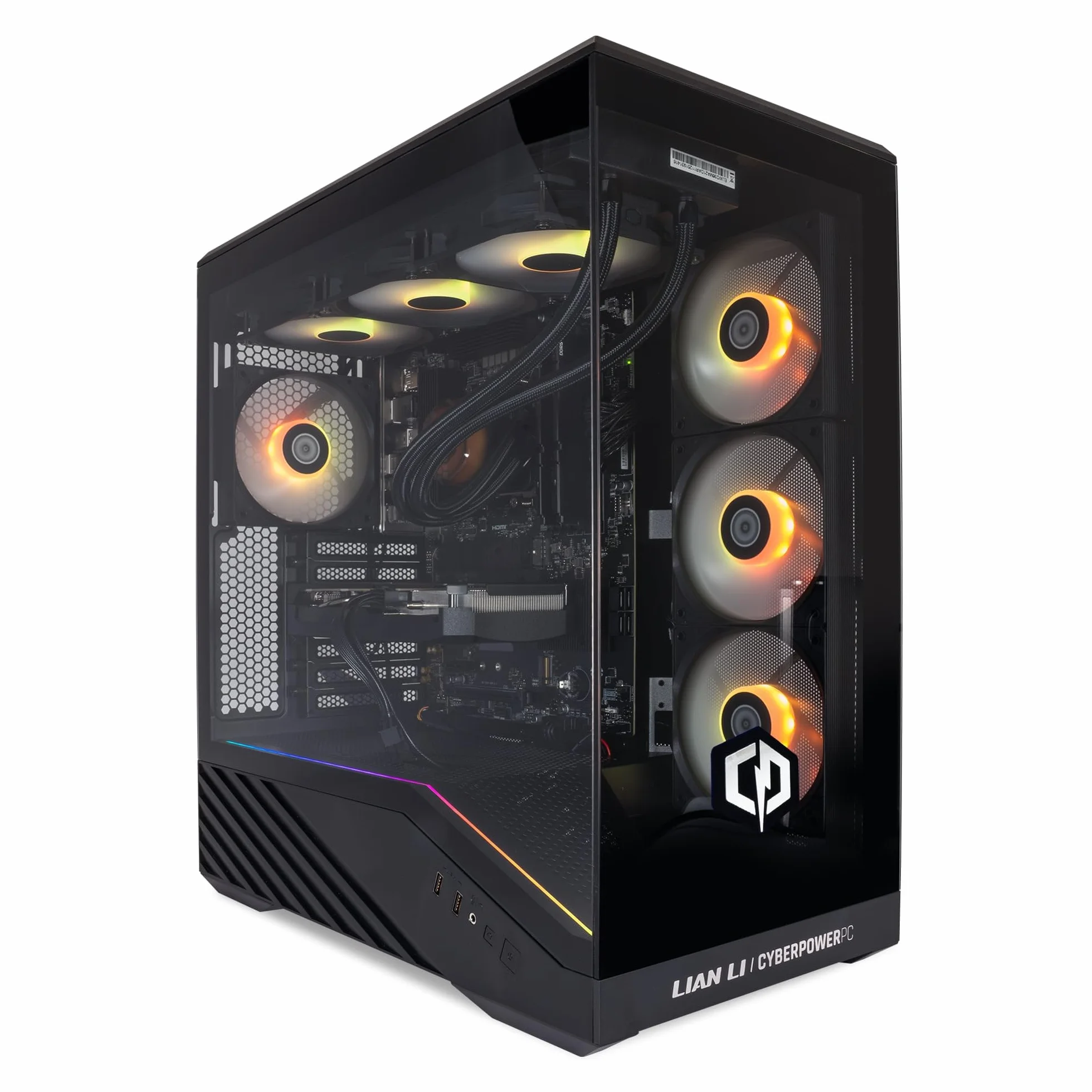 CyberPowerPC Luxe Gaming PC - Intel Core i7 12700KF, Nvidia RTX 5060, 32GB RAM, 1TB NVMe SSD, 650W PSU, Windows 11, Liquid Cooling, V100R