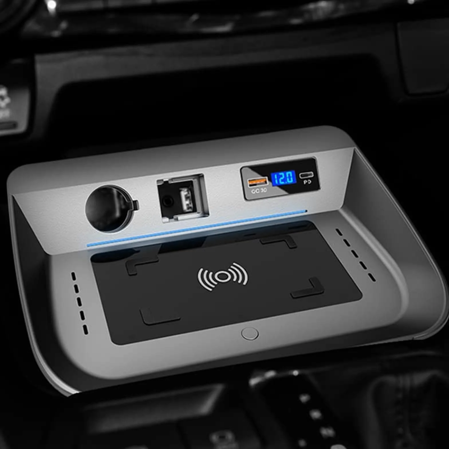 Bezprzewodowa ładowarka samochodowa 15W szybka ładowarka etui z funkcją ładowania uchwyt na telefon, dla Toyota, dla RAV4, 2019 2020 2021 akcesoria Bezprzewodowa ładowarka samochodowa