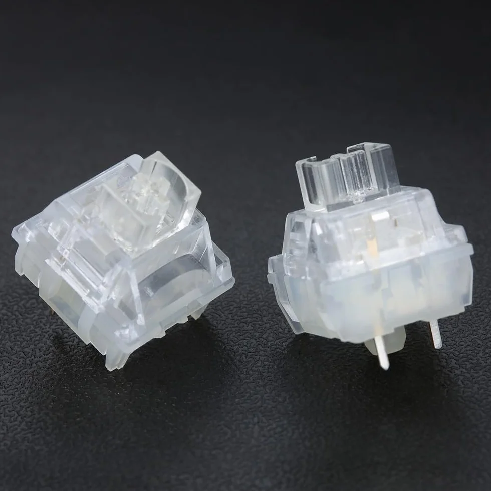 TTC Frozen Silent V2 przełącznik, przezroczysty RGB wstępnie nasmarowany, cichy, liniowy przełącznik klawiatury mechanicznej (70 szt.)