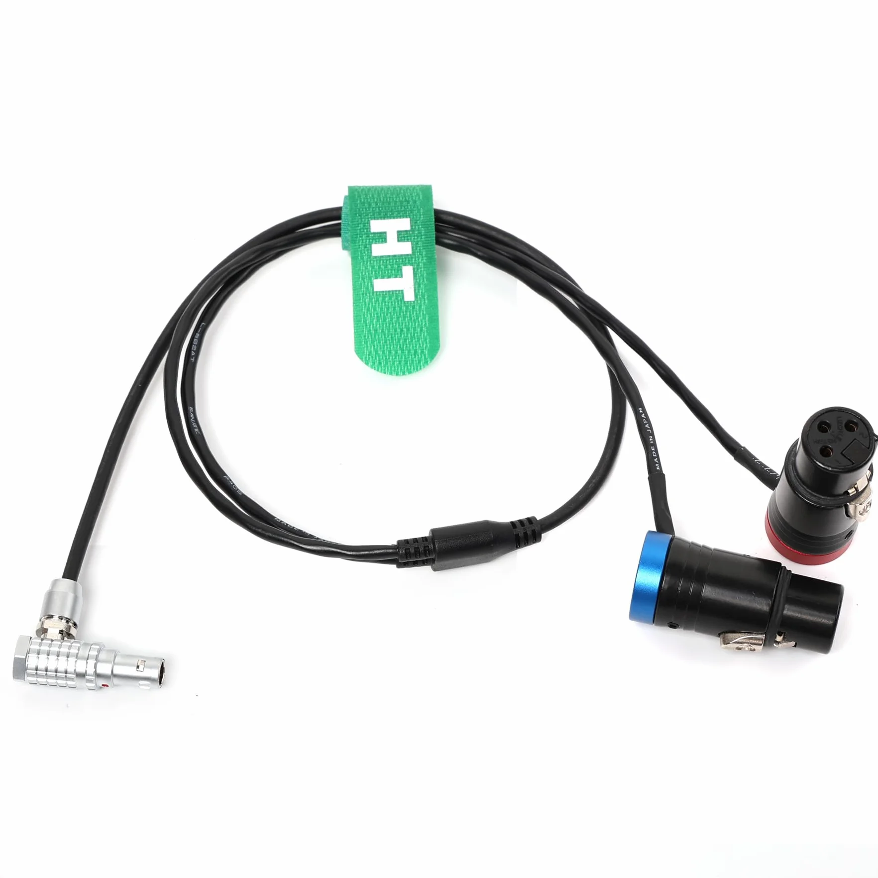 HangTon Kabel audio do kamery ARRI Alexa 35, mini LF, przedwzmacniacz, urządzenia dźwiękowe, rejestrator, kątowy lemo-type 6-pinowy do podwójnego niskoprofilowego XLR 3-pinowy żeński, 60 cm