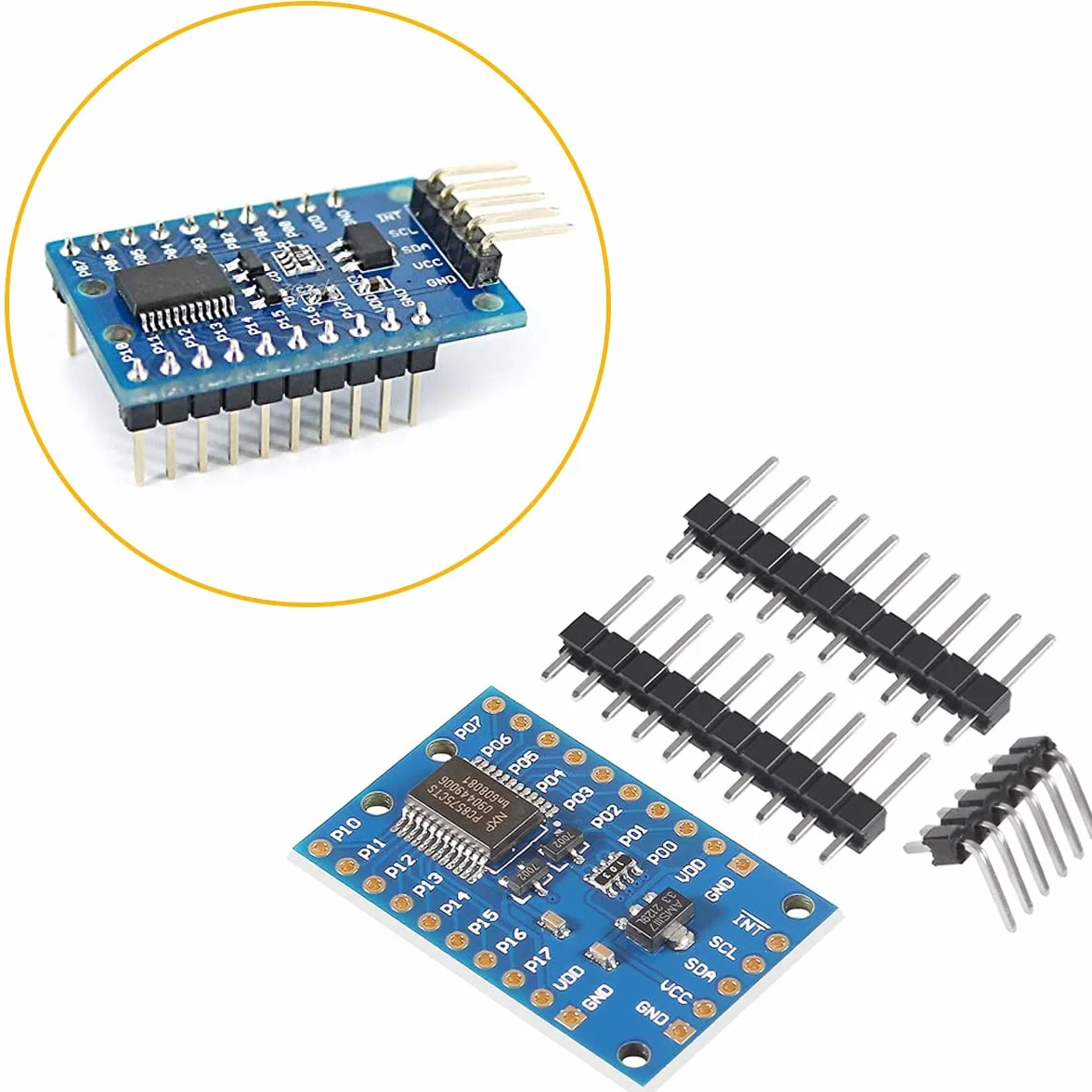 2 sztuki PCF8575 IO Expander moduł I2C do 16IO moduł I/O Extension Shield moduł 16 bitów SMBus I/O z kablem Dupont do Arduino UNO R3
