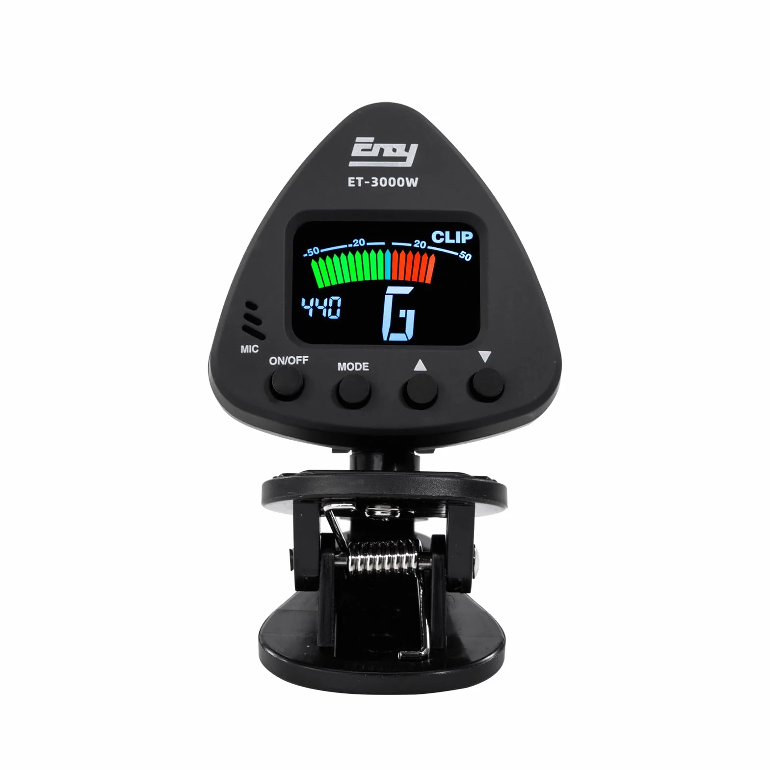 Tuner do instrumentów dętych, ET 3000W Tuner do instrumentów dętych z mikrofonem i trybami strojenia z klipsem dla saksofonu, klarnetu, trąbki, fletu