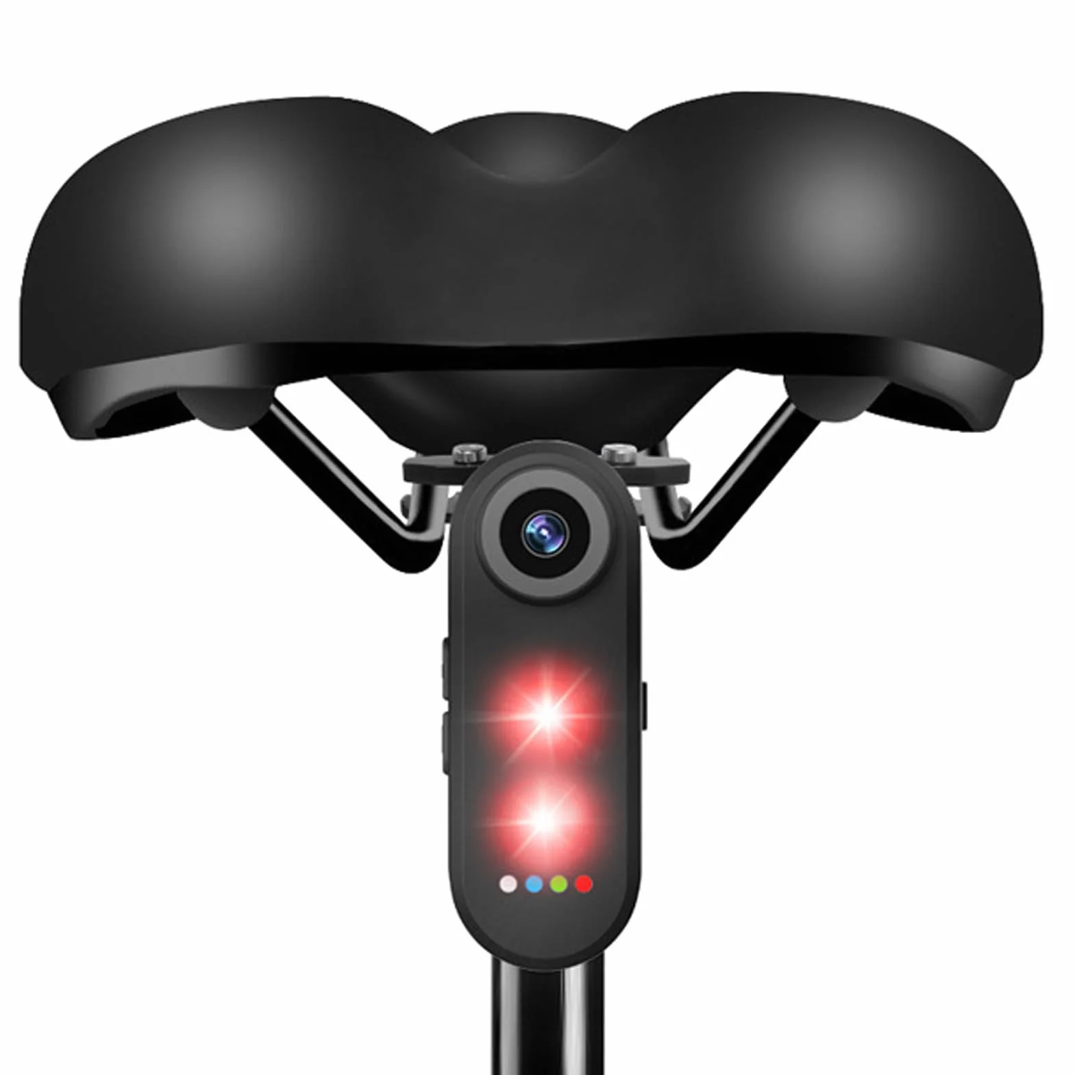 ASHATA Kamera Rowerowa z światłem Wykrywania, Kamera Tylna Wideo 4K HD, szerokość 140 ° Kąt IPX6 Wodna Aplikacja Kontrola Aplikacji, 5000 MAh, do Jazdy na Rowerze na świeżym Powietrzu (64G)
