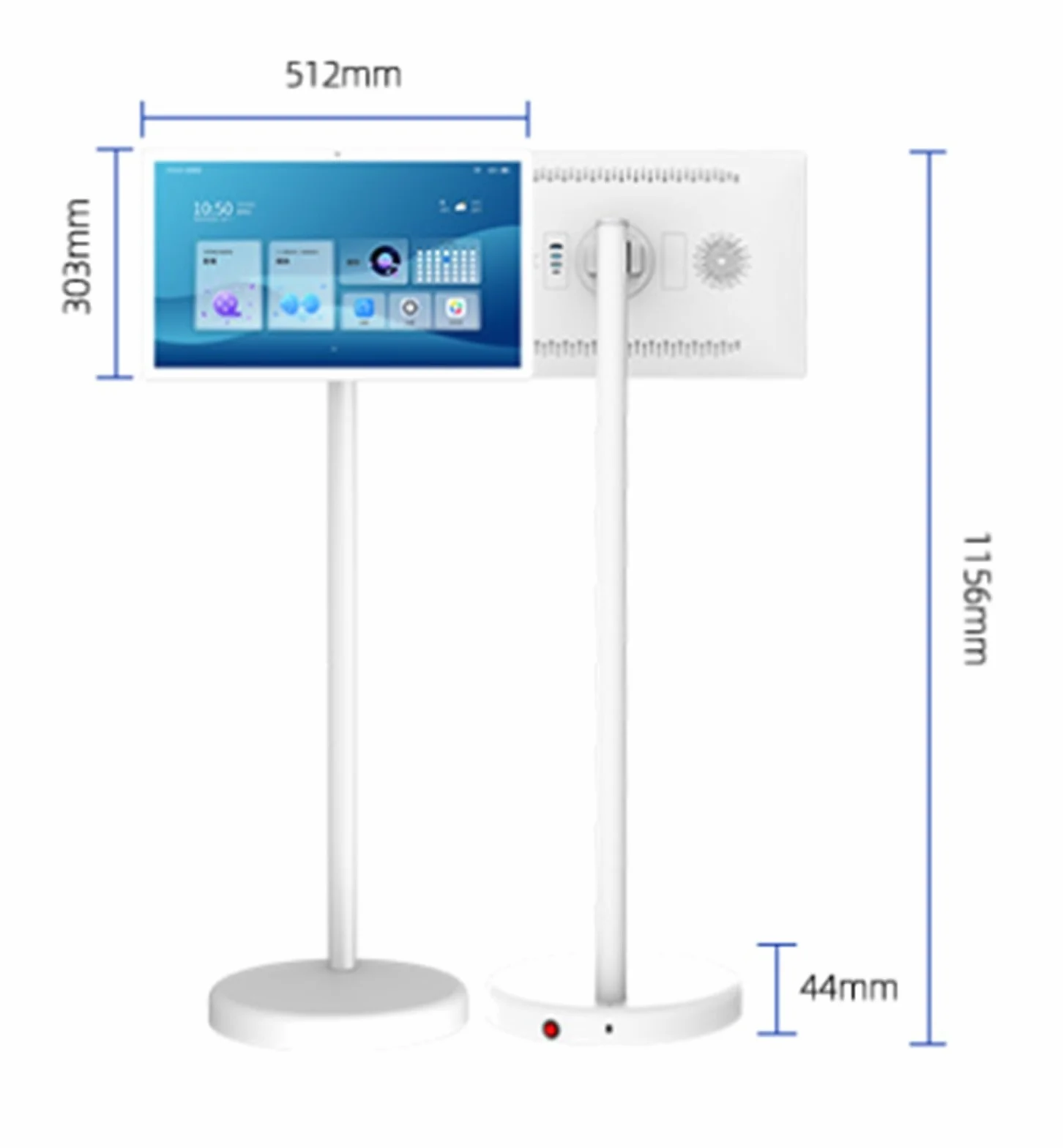 Mobilny telewizor na kółkach z obrotowym ekranem dotykowym Kamera o mocy 1300 W Pełny obrót Wbudowany akumulator Przenośny wyświetlacz(4+64G)