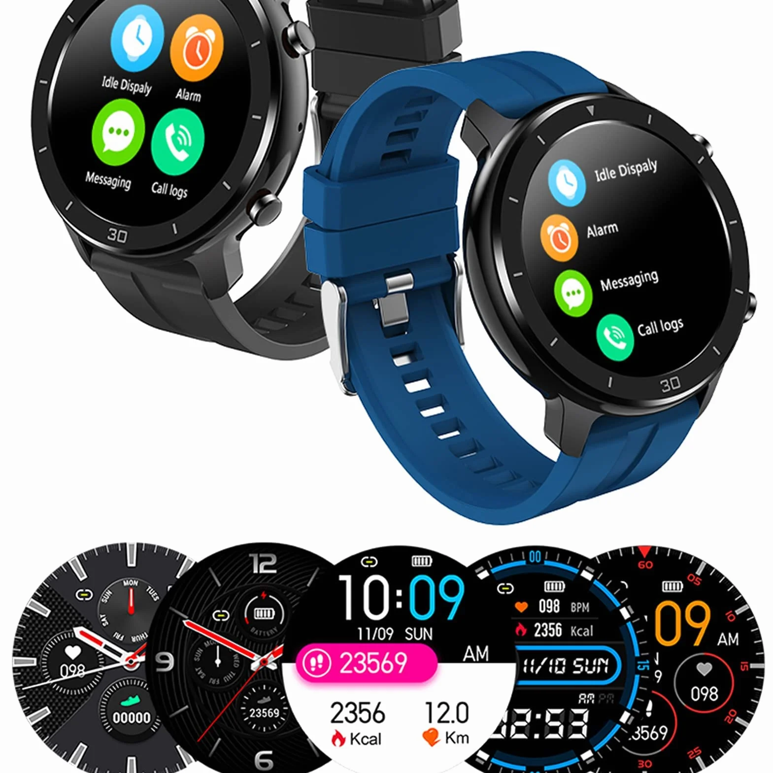Inteligentny zegarek Bluetooth Call Fitness Tracker Zegarki dla mężczyzn/kobiet Inteligentny zegarek na telefony z systemem Android/iOS Android Zegarki do pomiaru ciśnienia krwi dla kobiet Zegarek