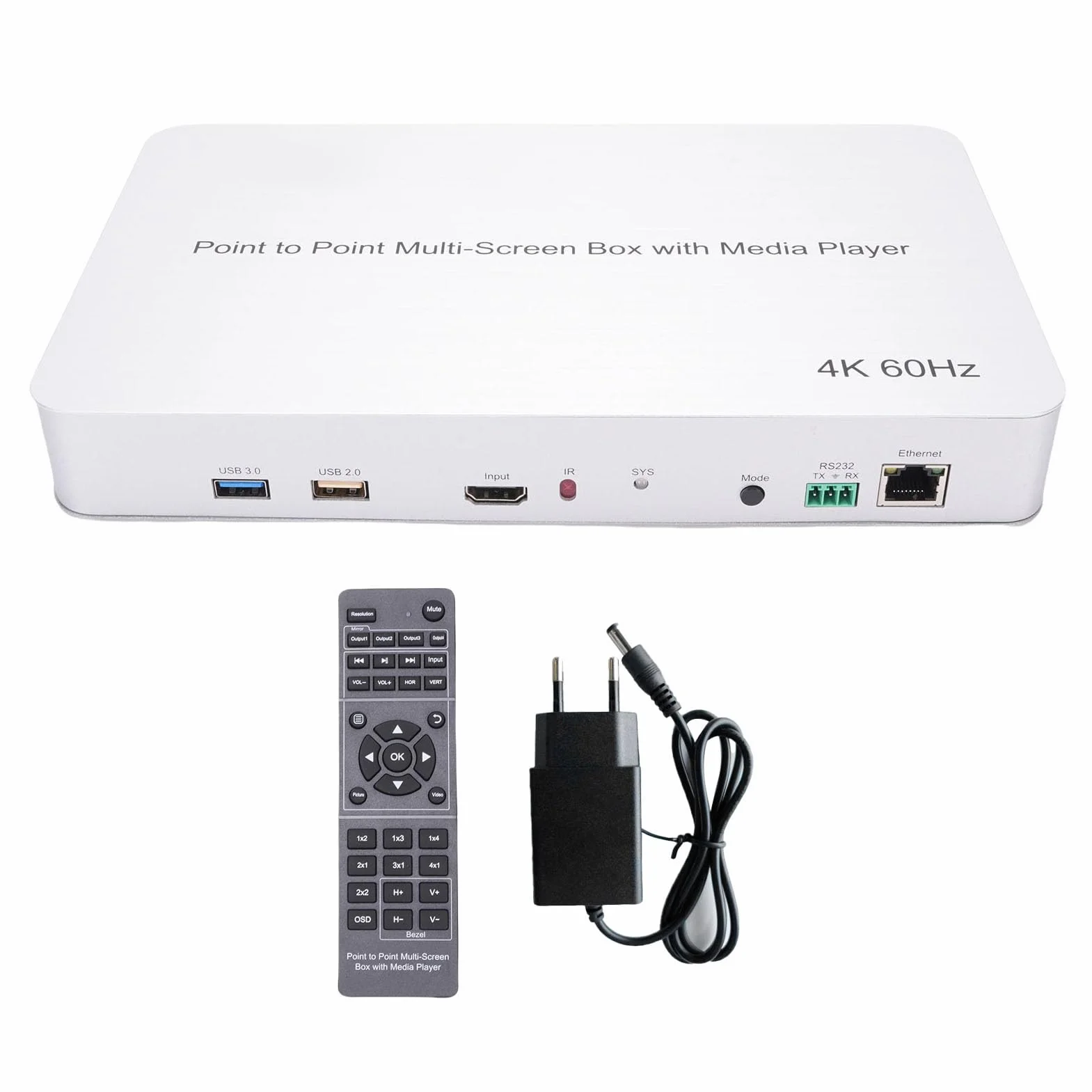 Matybobe Rozgałęźnik 4K Multiviewer Interfejs Multimedialny HD 60 Hz Punkt do Punktu Multi Viewer do Kina Domowego (Wtyczka UE)