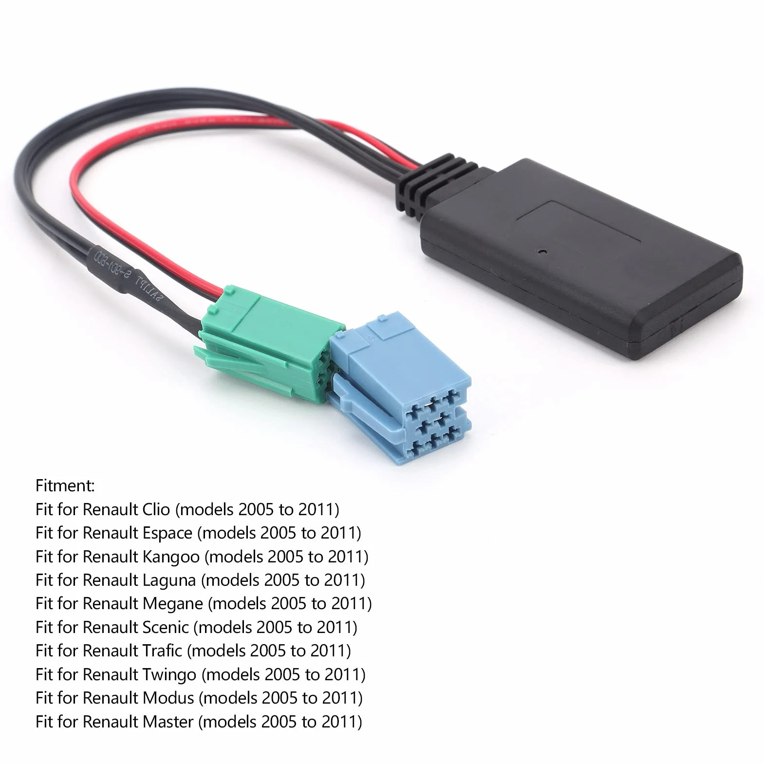 Samochodowy Adapter Audio Bluetooth 5.0 Mini ISO 6Pin 8Pin Kabel AUX do Espace Laguna