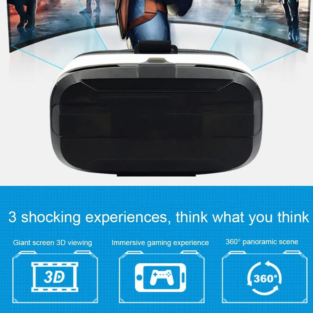 Okulary 3D, Virtual Reality, zestaw słuchawkowy, ochrona oczu, okulary VR do filmów 3D i gier, kontroler Bluetooth do iPhone 13 Pro Max/13 Pro/13/12/11, do Samsung Galaxy S21, Huawei, X. iaomi-Seria nie