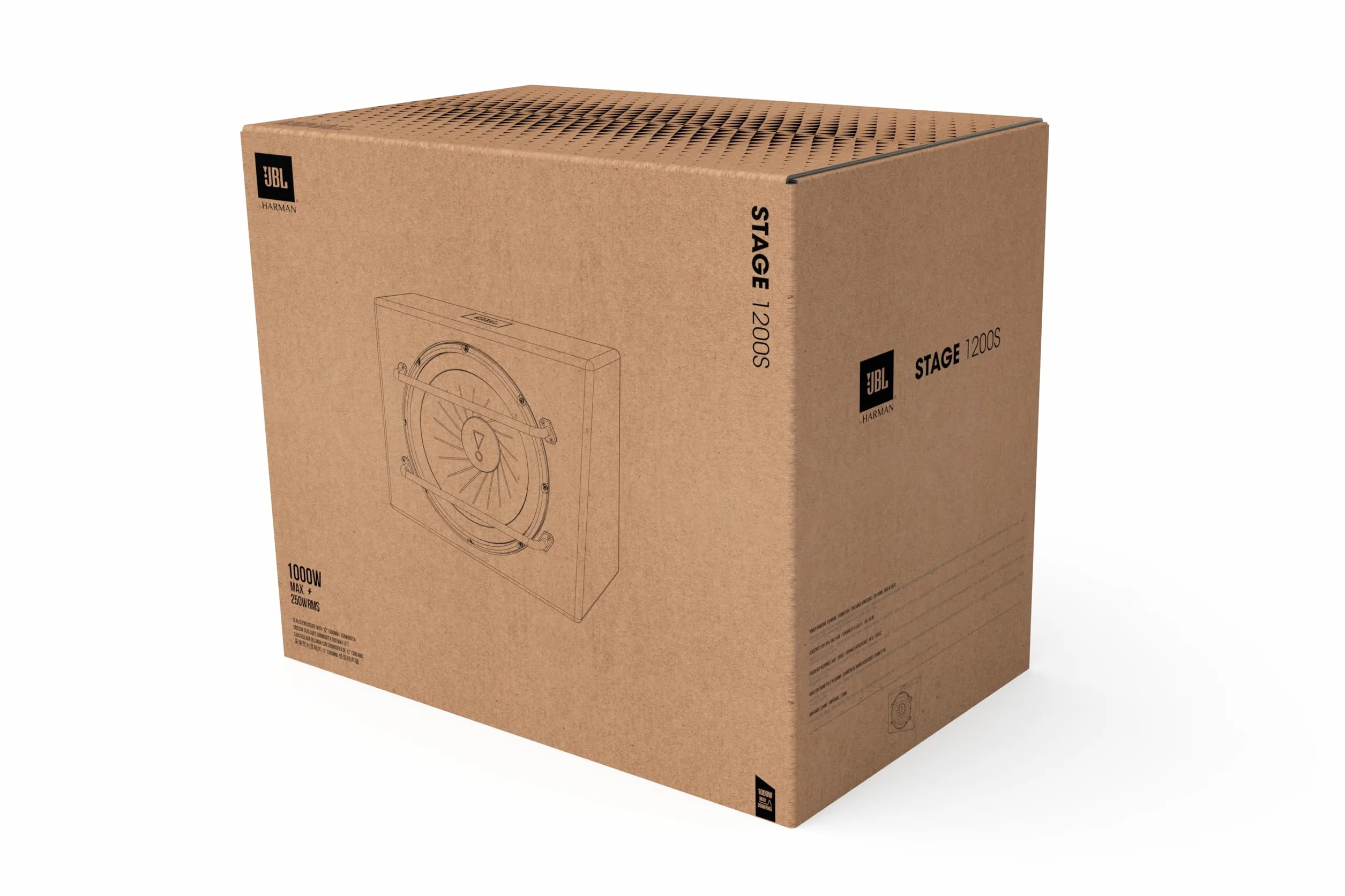 JBL Stage 1200S Subwoofer samochodowy - Harman Kardon Kompaktowy subwoofer samochodowy 1000 W obudowa subwoofera - 12'' (30 cm)