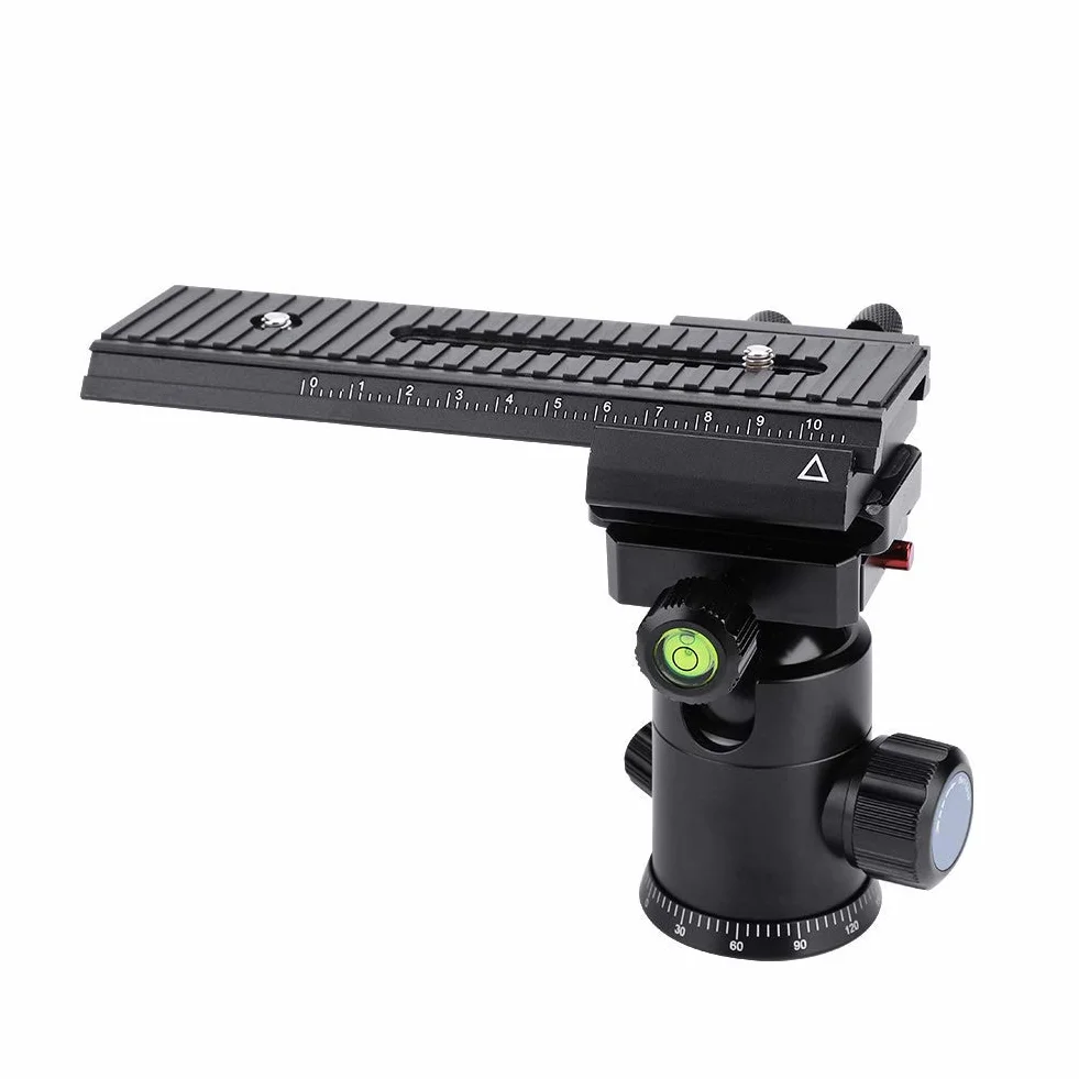 2-kierunkowy suwak Elerose do zdjęć makro 1/4-calowy śrubowy suwak kontrolera Quick Release do aparatów Canon, Nikon i Sony DSLR