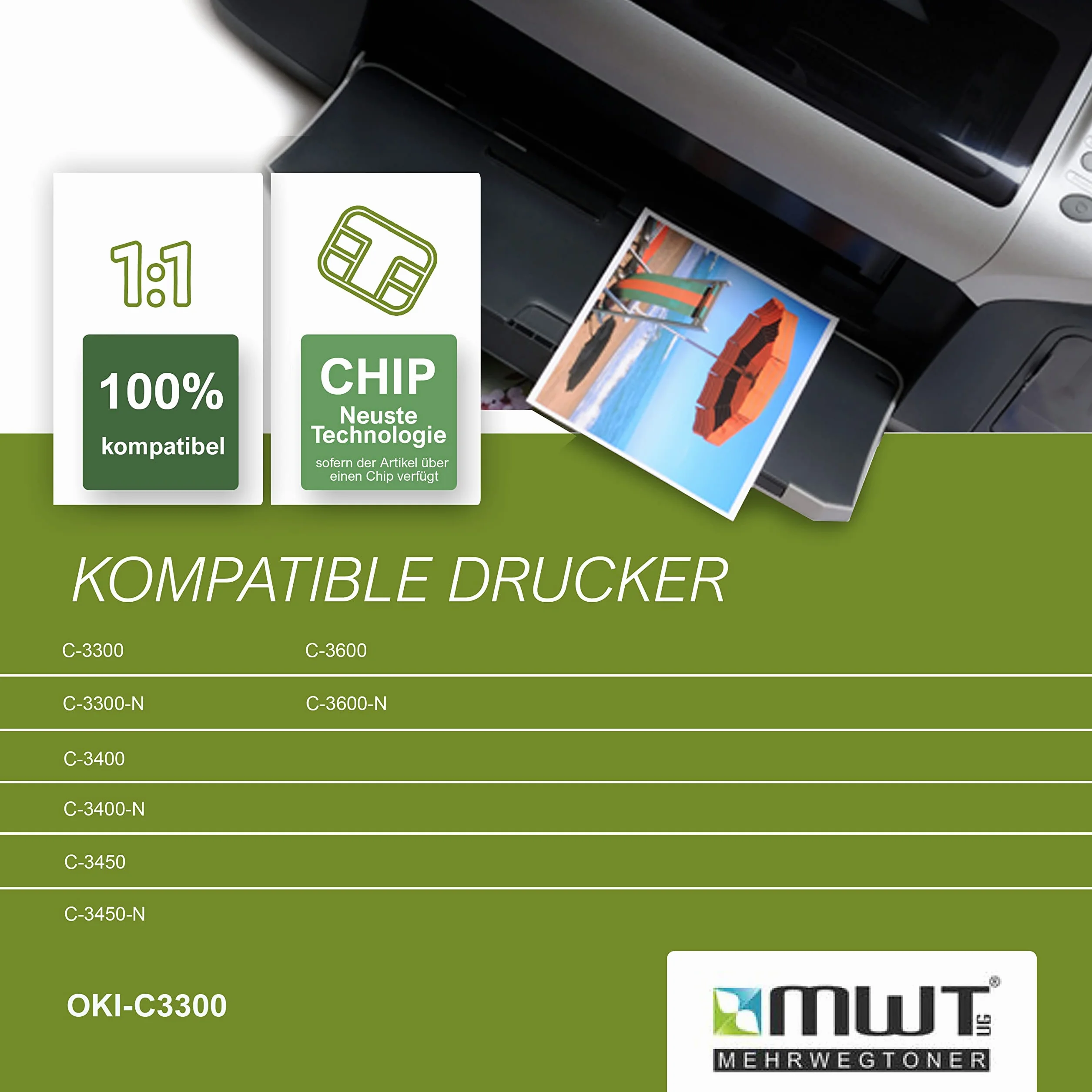 Mehrwegtoner Toner 4X toner kompatybilny jako zamiennik do Oki C3300 C3400 C3450 C3600 zastępuje czarny niebieski czerwony żółty