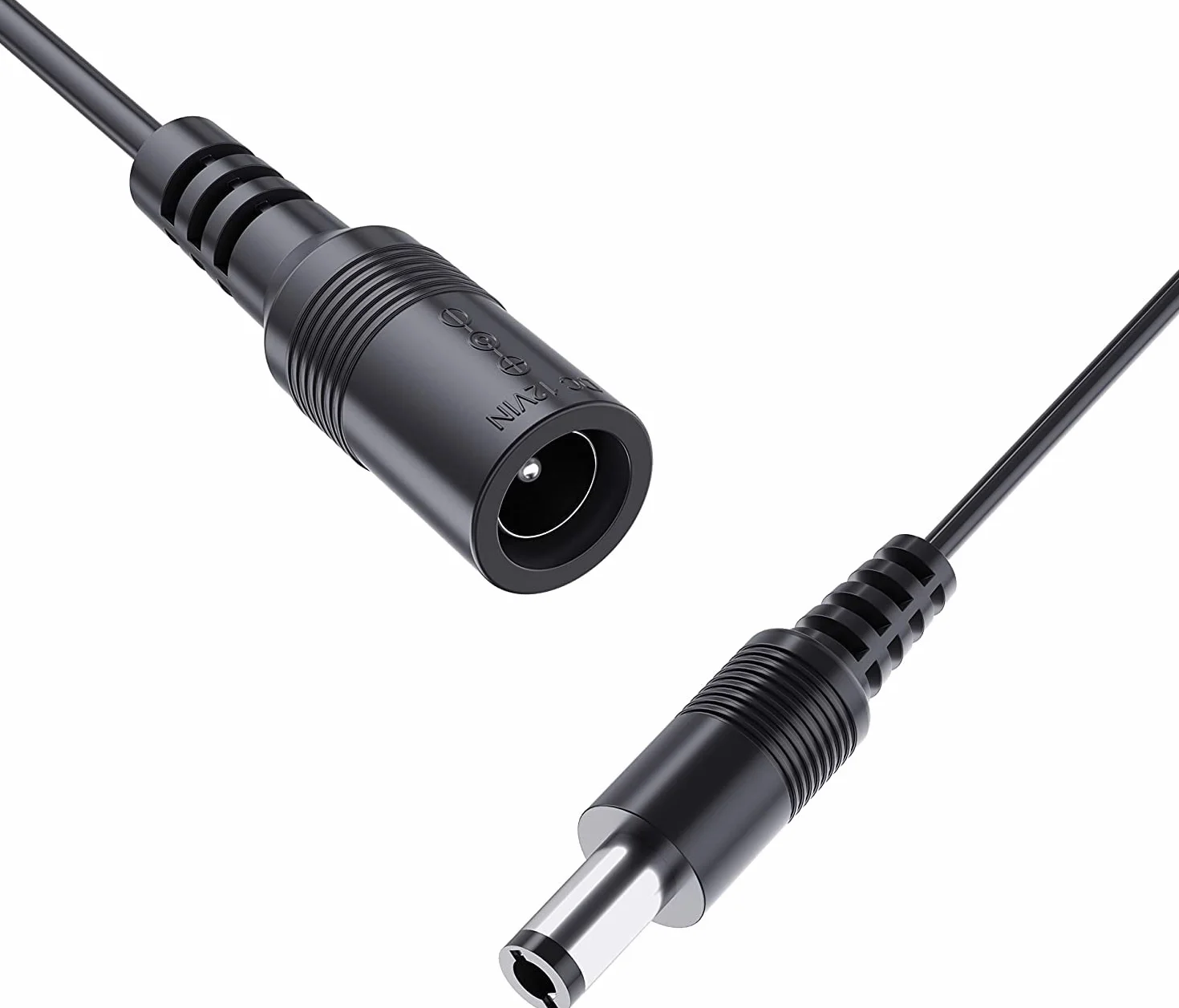 GTIWUNG Przewód przedłużający 12 V, 10 metrów, płaski kabel przedłużający, zasilacz DC 2,1 mm x 5,5 mm, kabel żeński na męski do kamery bezpieczeństwa CCTV/IP, DVR i innych urządzeń