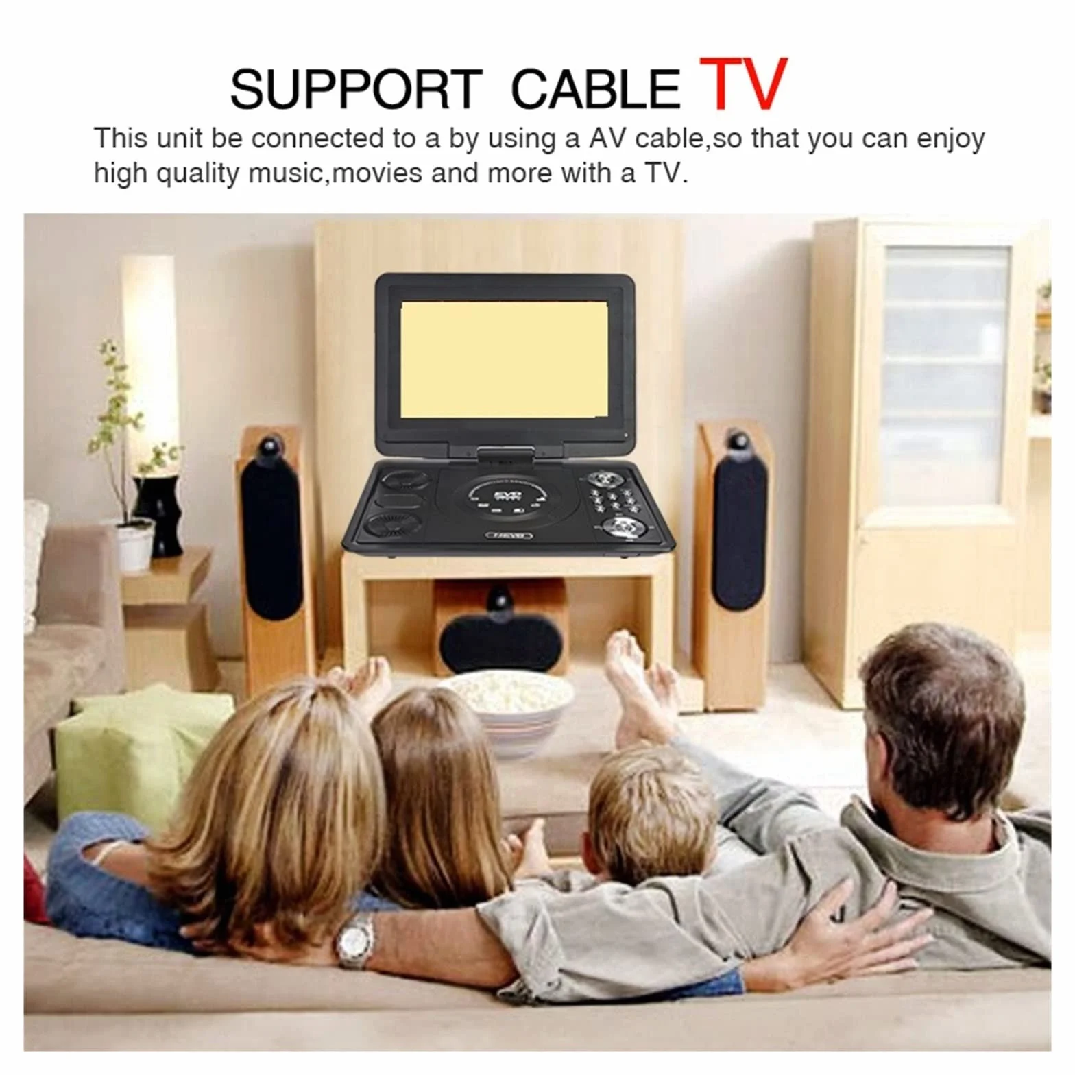 13 Cal HD przenośny odtwarzacz DVD mobilny cyfrowy odtwarzacz multimedialny TV EVD Radio MPEG MPEG4 VCD karta SD U odtwarzanie dysku, Zgodność Z Wieloma Formatami
