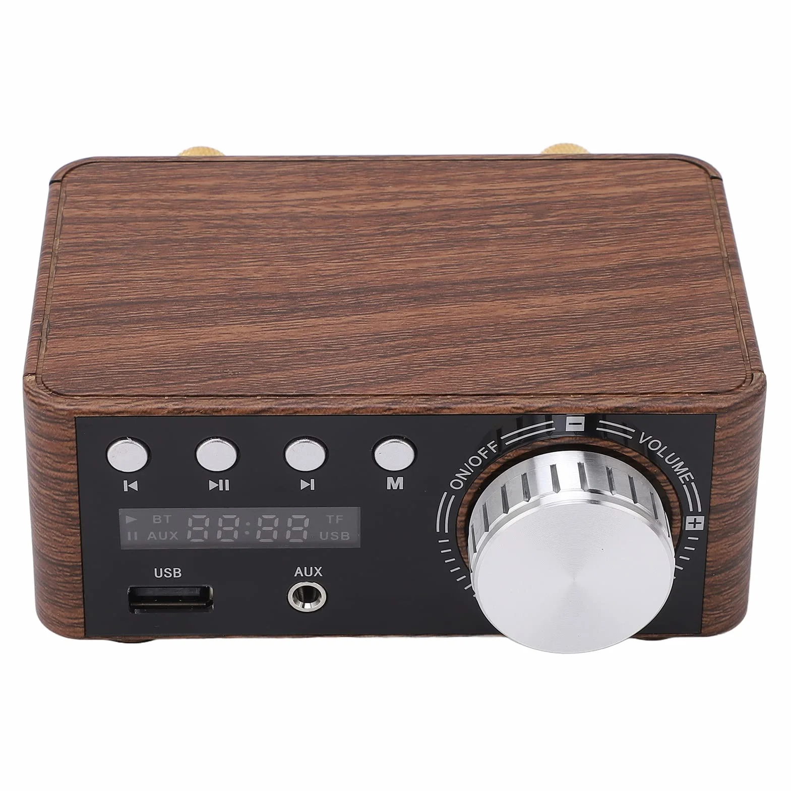 Domary Cyfrowy Wzmacniacz Audio HIFI Stereo 50W X 2 z 5.0 do Domowych Systemów Audio Stylowy Kolor Mahoniowy