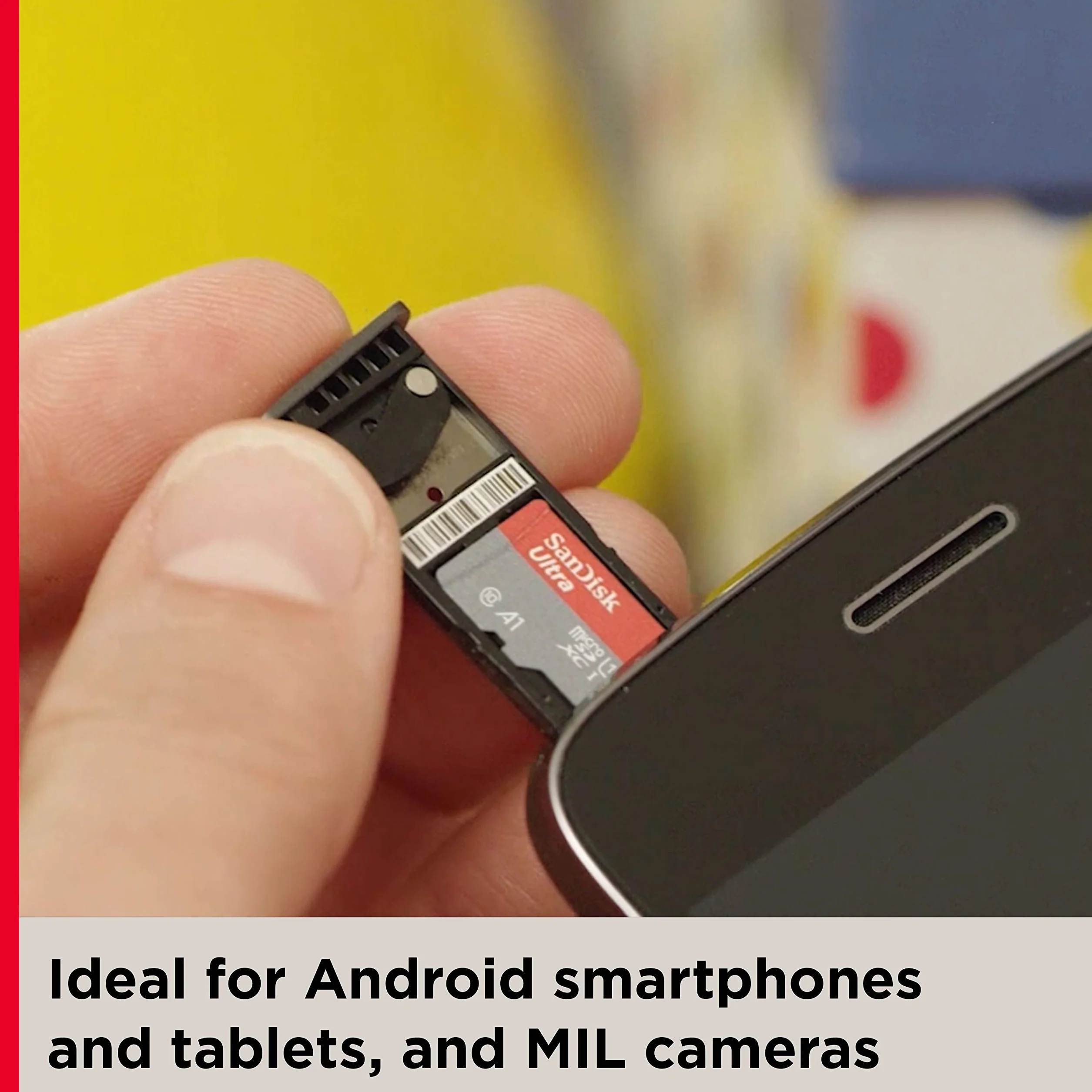 Sandisk Karta Pamięci MicroSD 64 GB Czarny/Czerwony