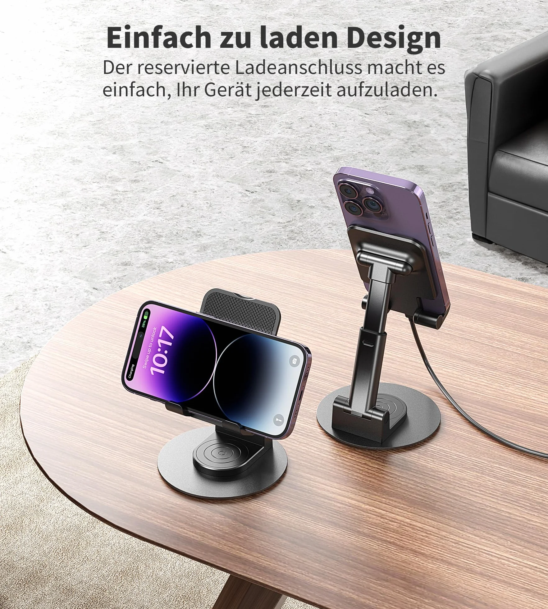 Stojak na telefon komórkowy BHHB, składany podstawka na telefon komórkowy Regulowany kąt wysokości stojak na telefon komórkowy Kompatybilny z iPhone 14 13 12 Pro Max, Galaxy, Xiaomi, Huawei