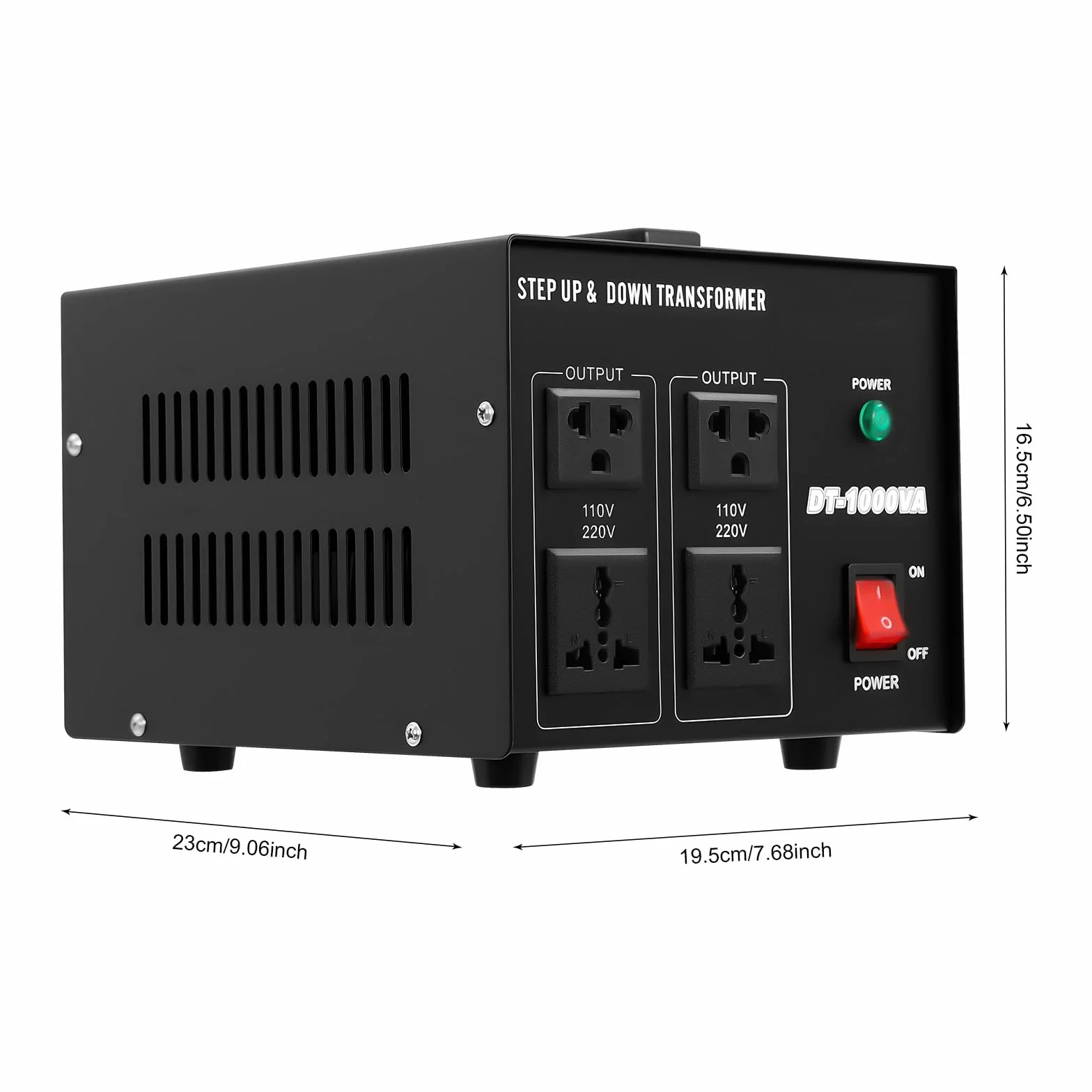 Przetwornica napięcia 800 W 1 kVA transformator 220 V na 110 V i 110 V na 220 V konwerter napięcia z zabezpieczeniem przed przeciążeniem