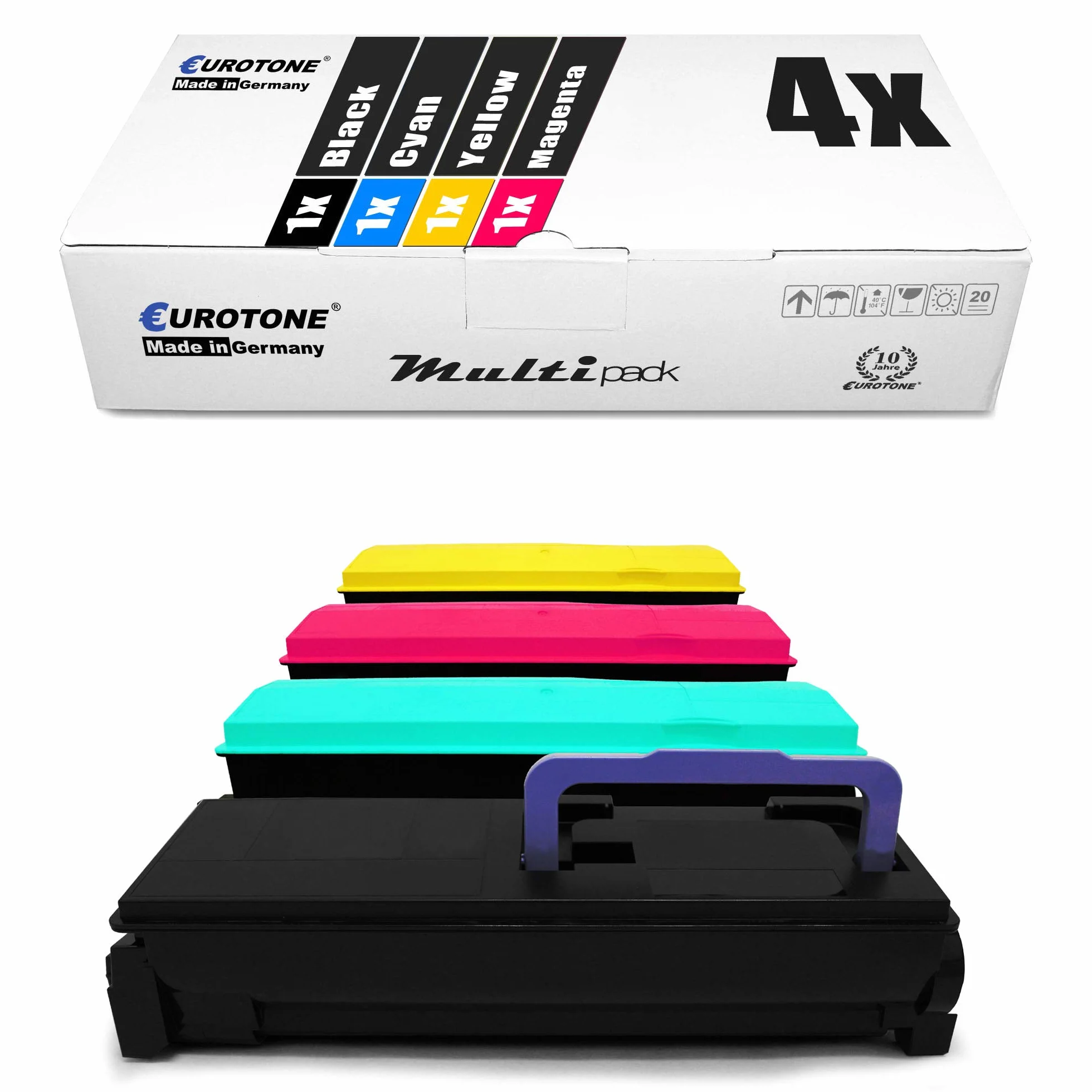 Eurotone Toner do Kyocera FS-C5100DN - zastępuje TK-540 BK, C, Y, M kartridże w zestawie ekonomicznym - kompatybilny zestaw premium alternatywa